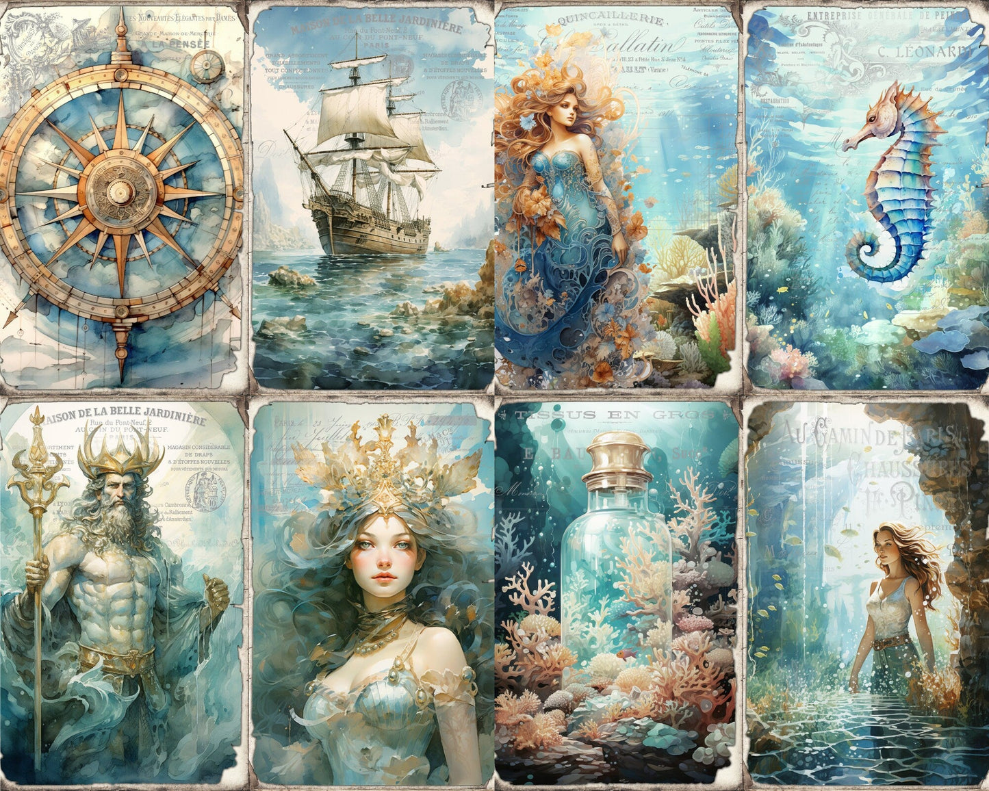 RELEASE PAPER | Mermaid Kingdom - Theme Pack Reusable Diamond Painting Release Paper