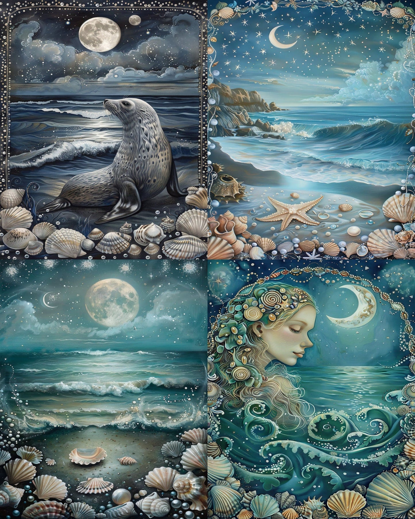 RELEASE PAPER | Moonlit Ocean - Theme Pack Reusable Diamond Painting Release Paper