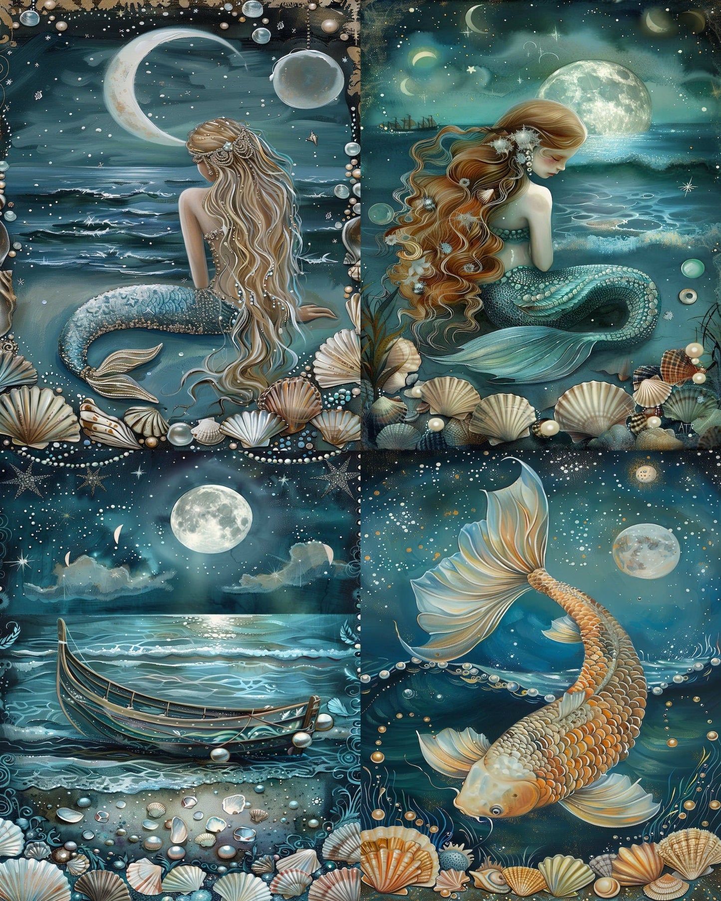 RELEASE PAPER | Moonlit Ocean - Theme Pack Reusable Diamond Painting Release Paper