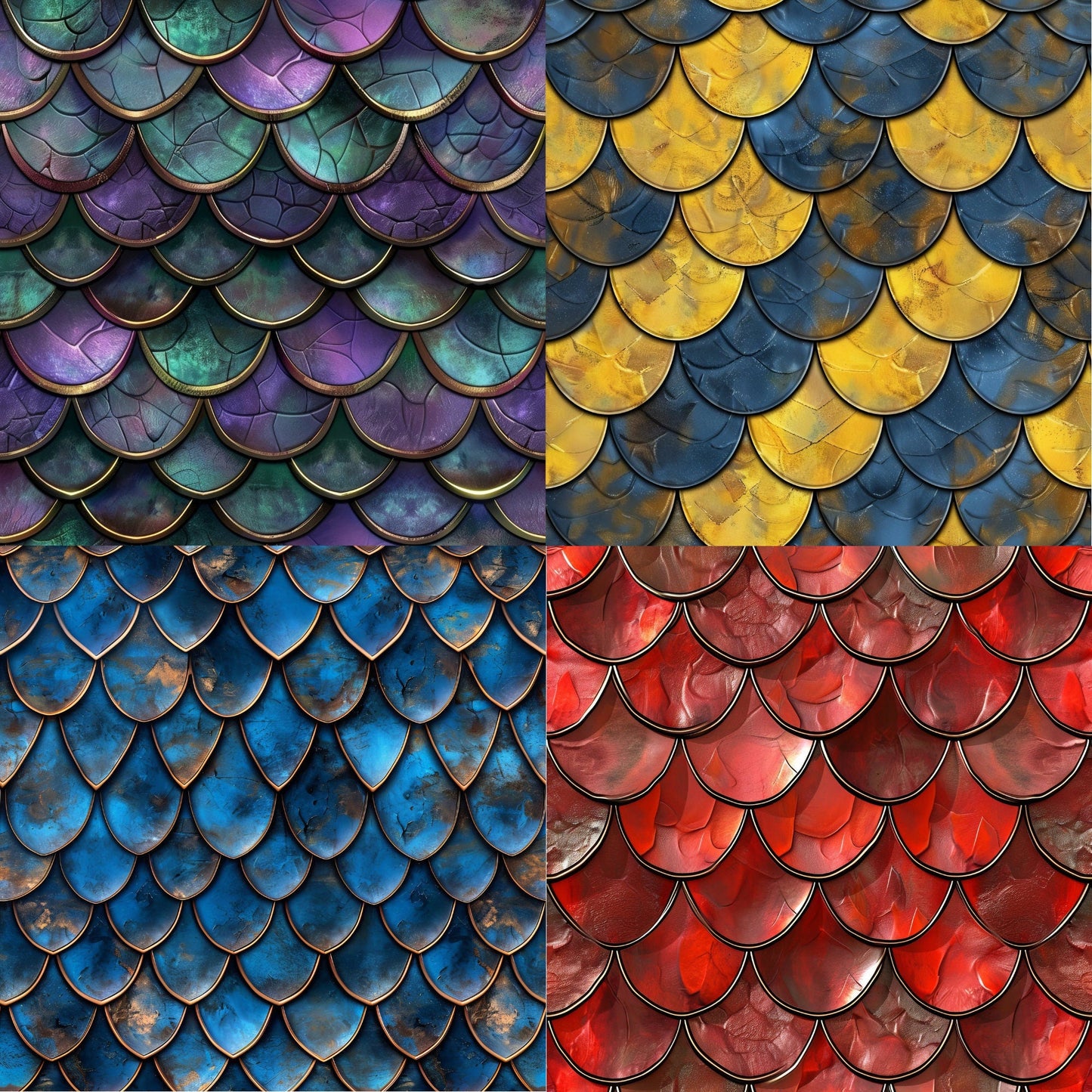 RELEASE PAPER | Dragon Scales - Theme Pack Reusable Diamond Painting Release Paper