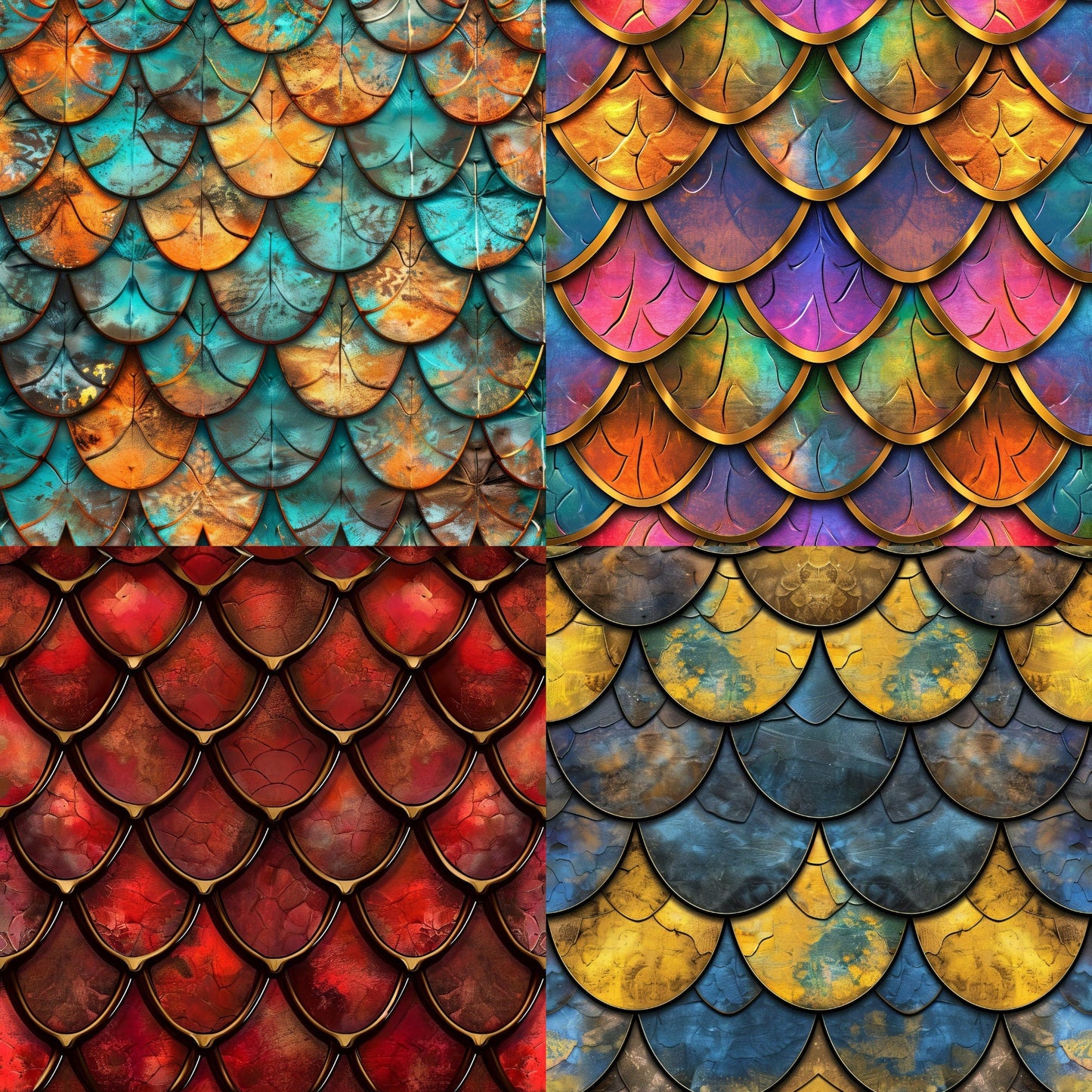 RELEASE PAPER | Dragon Scales - Theme Pack Reusable Diamond Painting Release Paper