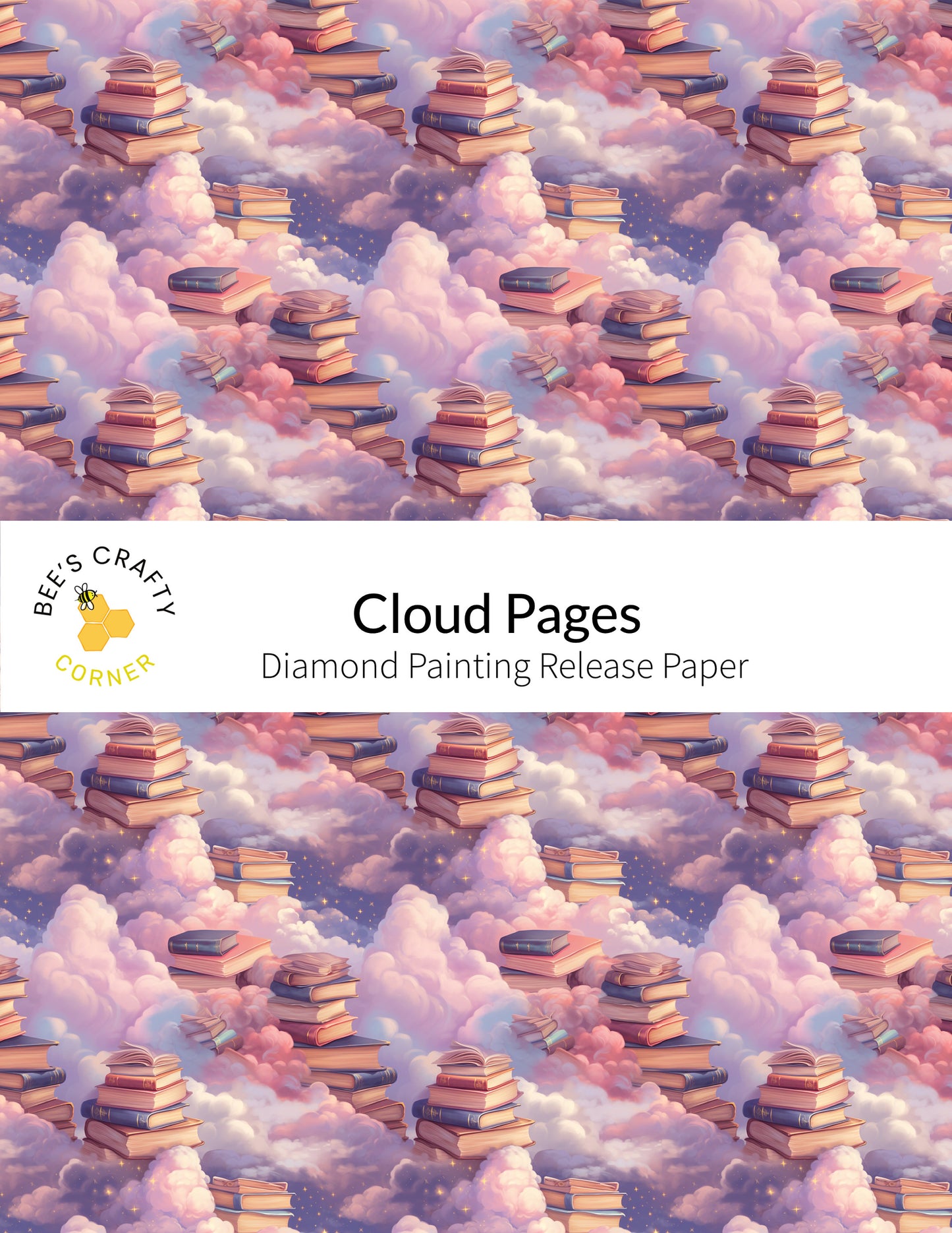 RELEASE PAPER | Cloud Pages - Reusable Patterned Diamond Painting Release Paper