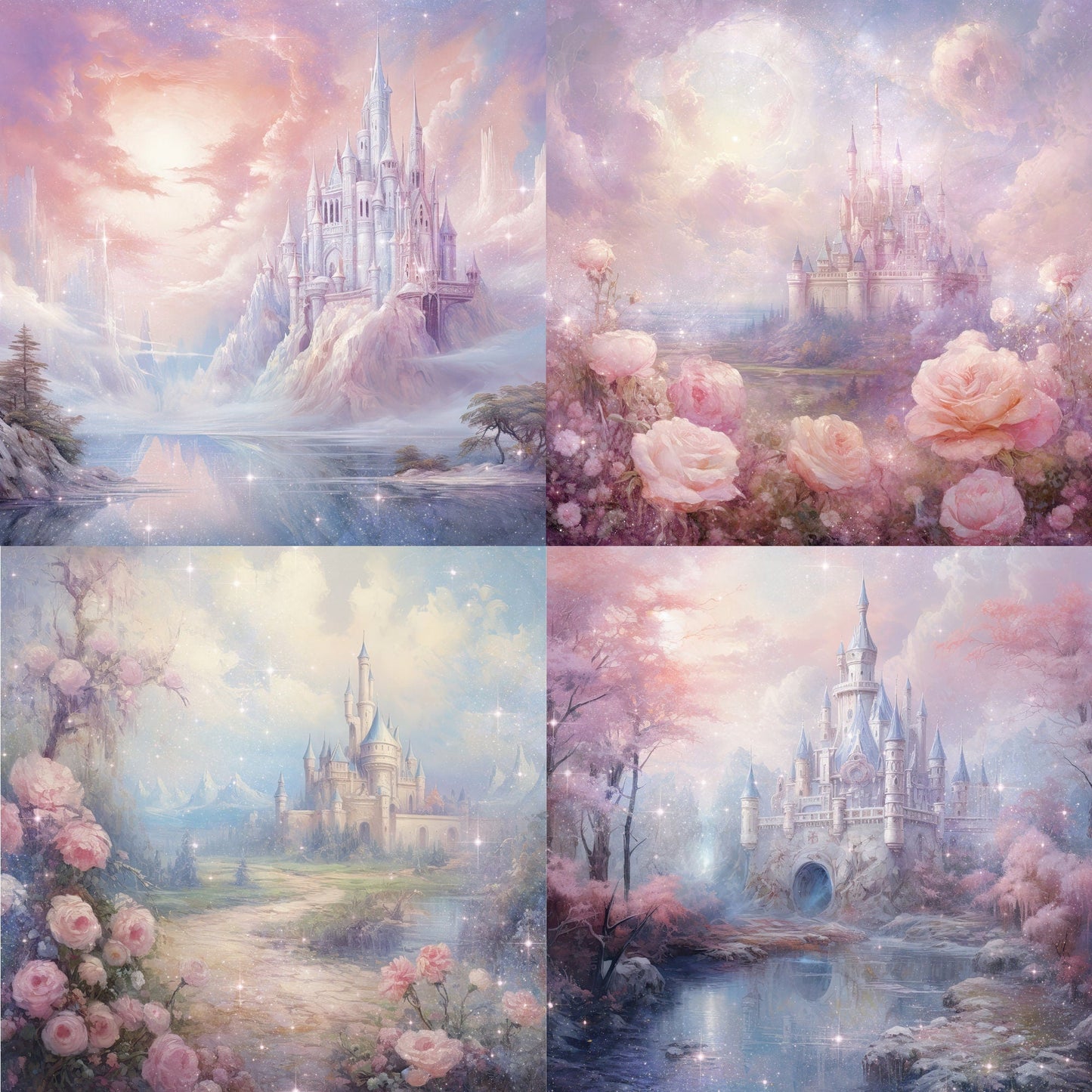 RELEASE PAPER | Fairytale Castles - Theme Pack Reusable Diamond Painting Release Paper