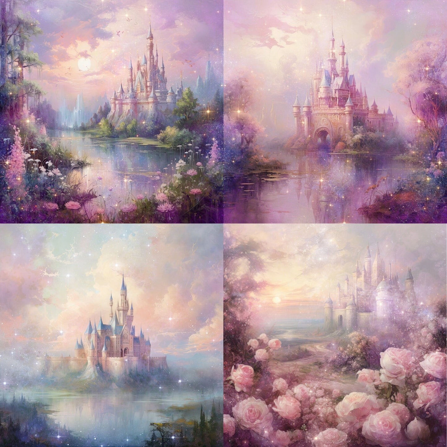 RELEASE PAPER | Fairytale Castles - Theme Pack Reusable Diamond Painting Release Paper