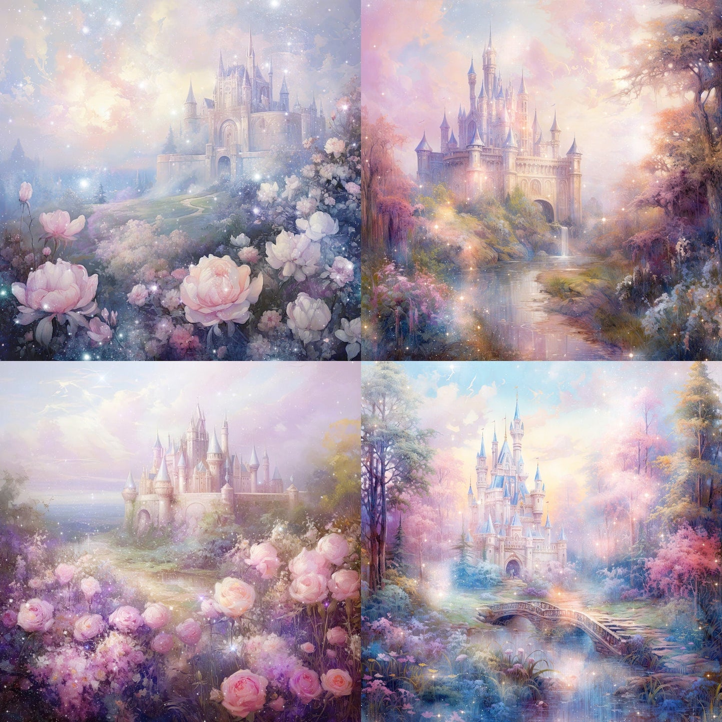 RELEASE PAPER | Fairytale Castles - Theme Pack Reusable Diamond Painting Release Paper