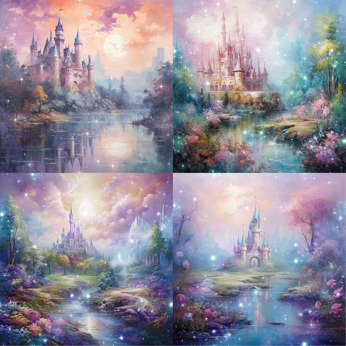 RELEASE PAPER | Fairytale Castles - Theme Pack Reusable Diamond Painting Release Paper