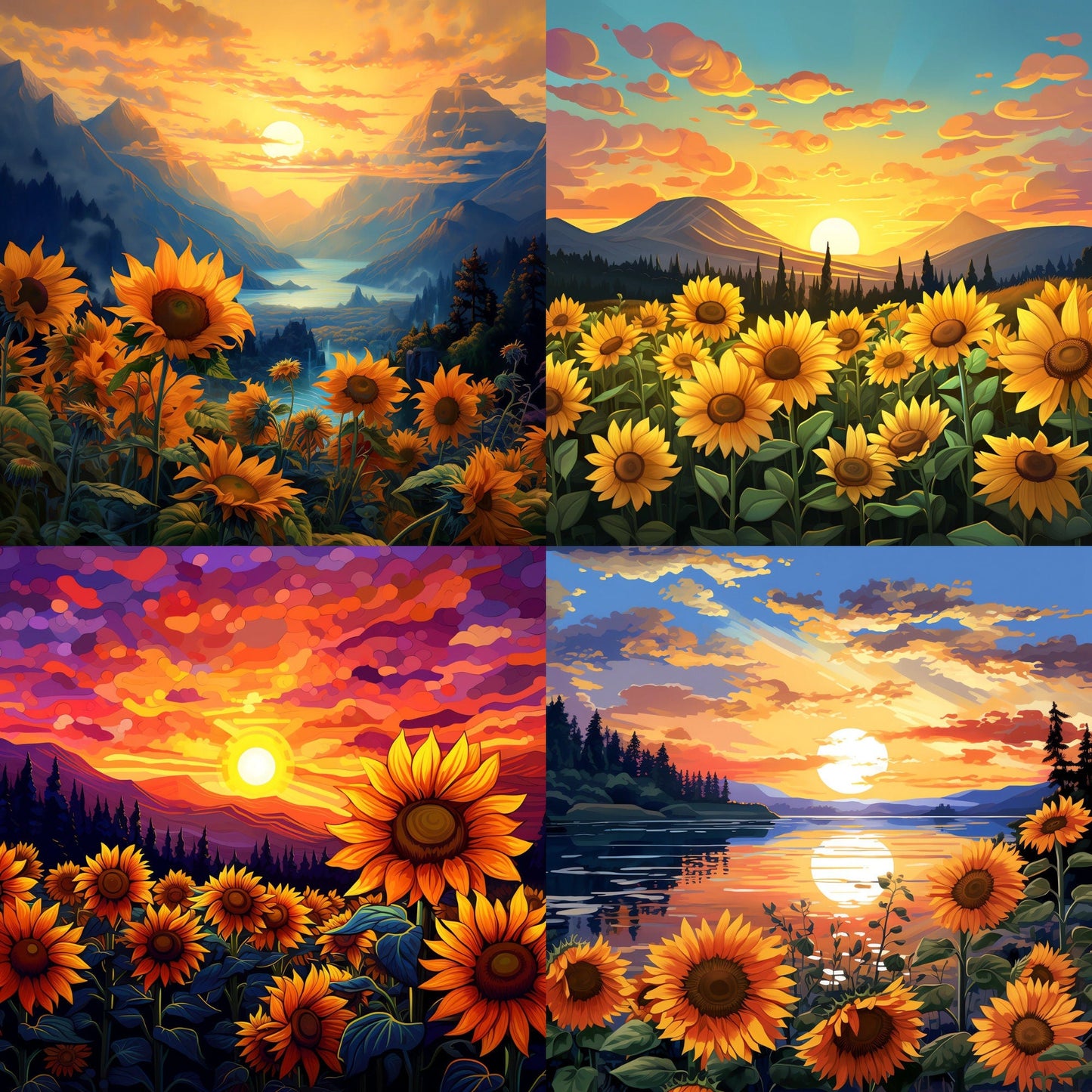 RELEASE PAPER | Sunflower Landscapes - Theme Pack Reusable Diamond Painting Release Paper