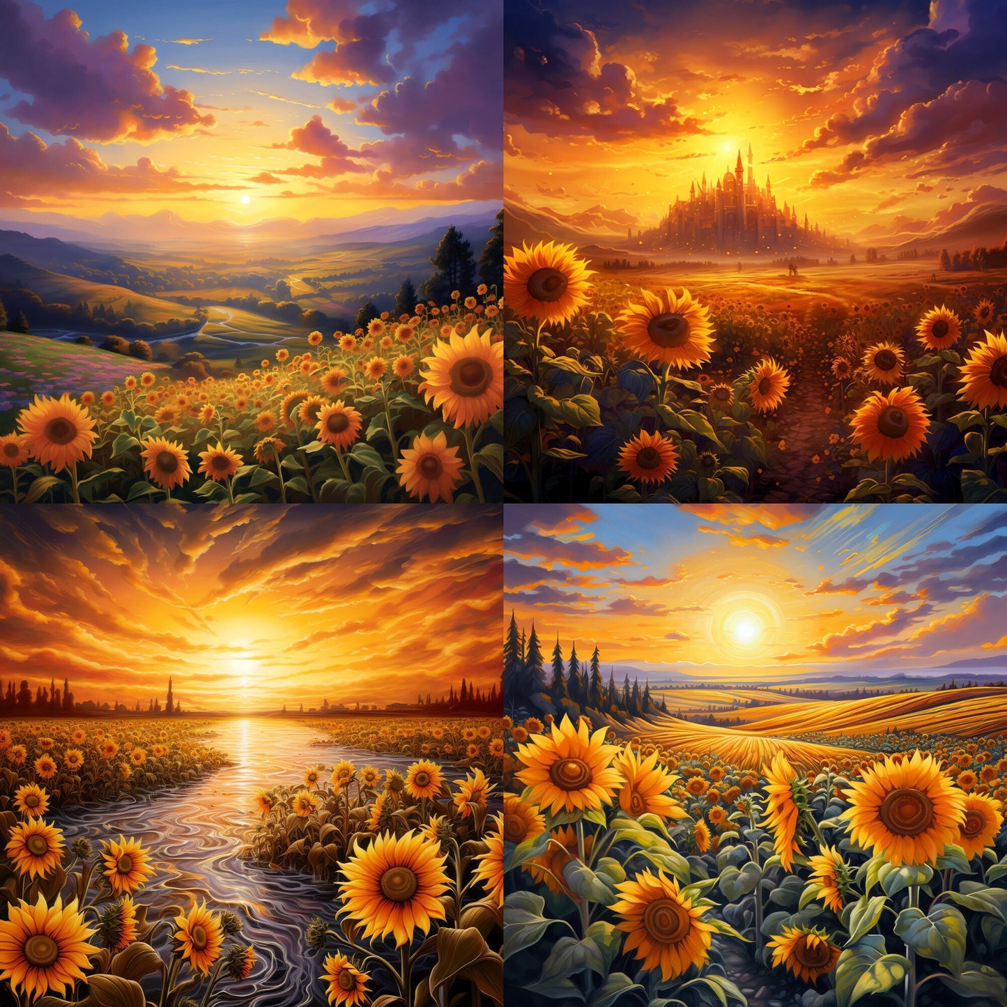 RELEASE PAPER | Sunflower Landscapes - Theme Pack Reusable Diamond Painting Release Paper