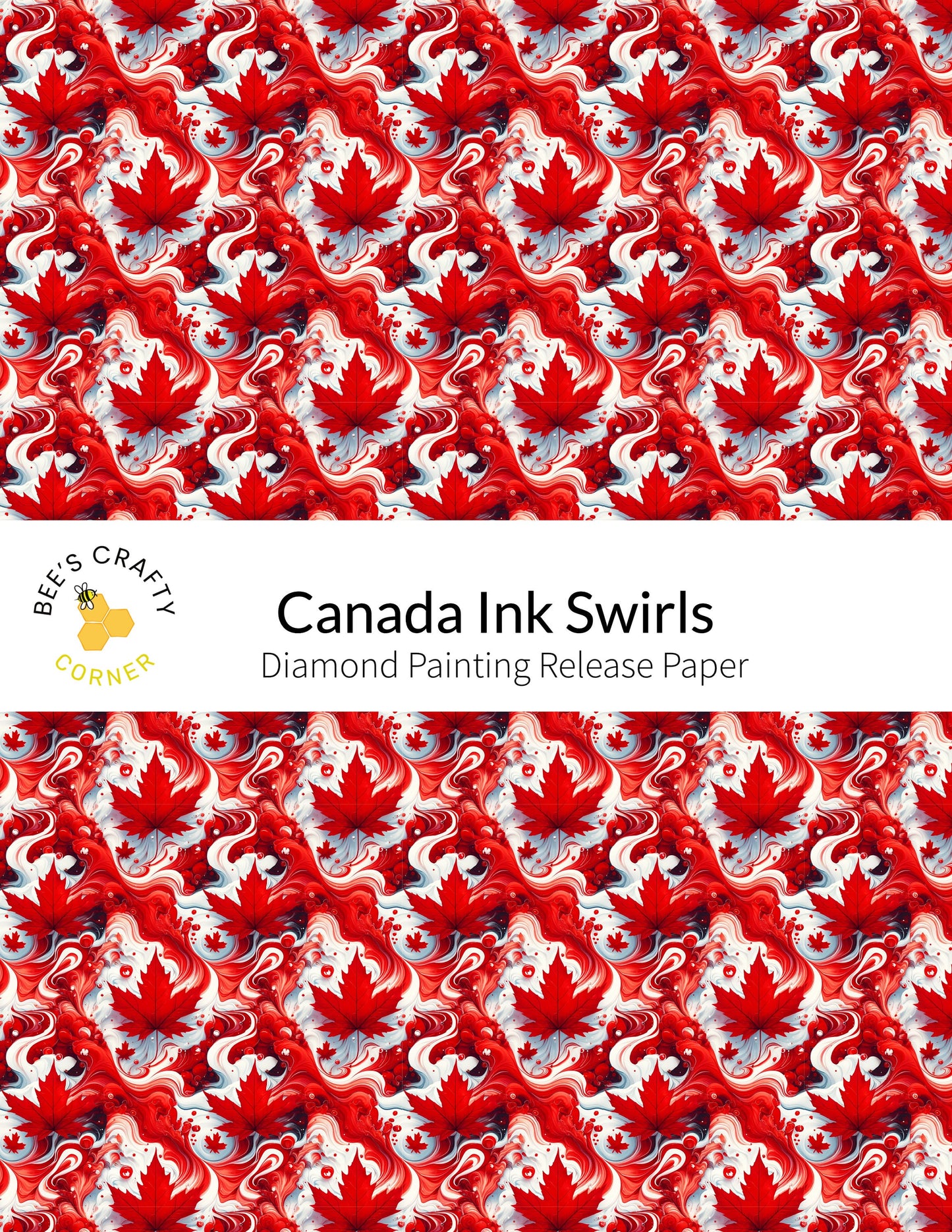 RELEASE PAPER | Canada Ink Swirls - Reusable Patterned Diamond Painting Release Paper
