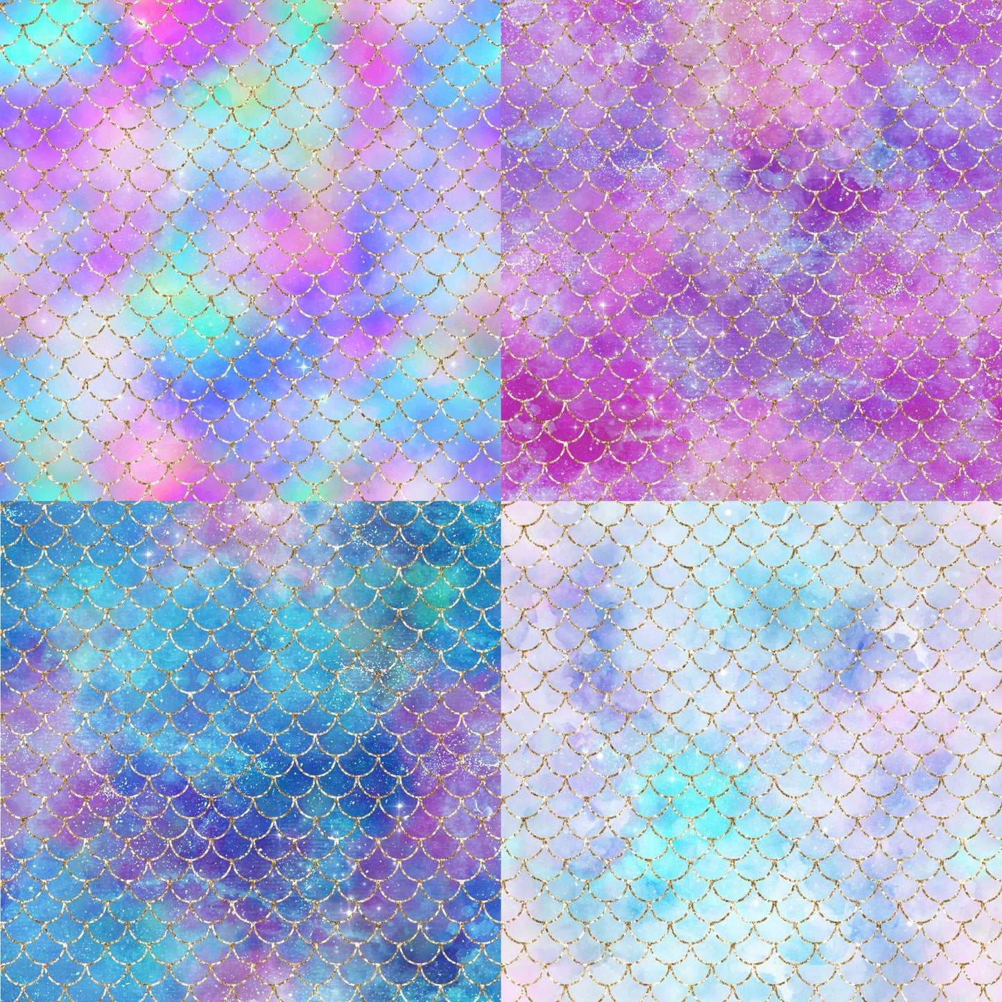 RELEASE PAPER | Mermaid Glitter Galaxy - Theme Pack Reusable Diamond Painting Release Paper