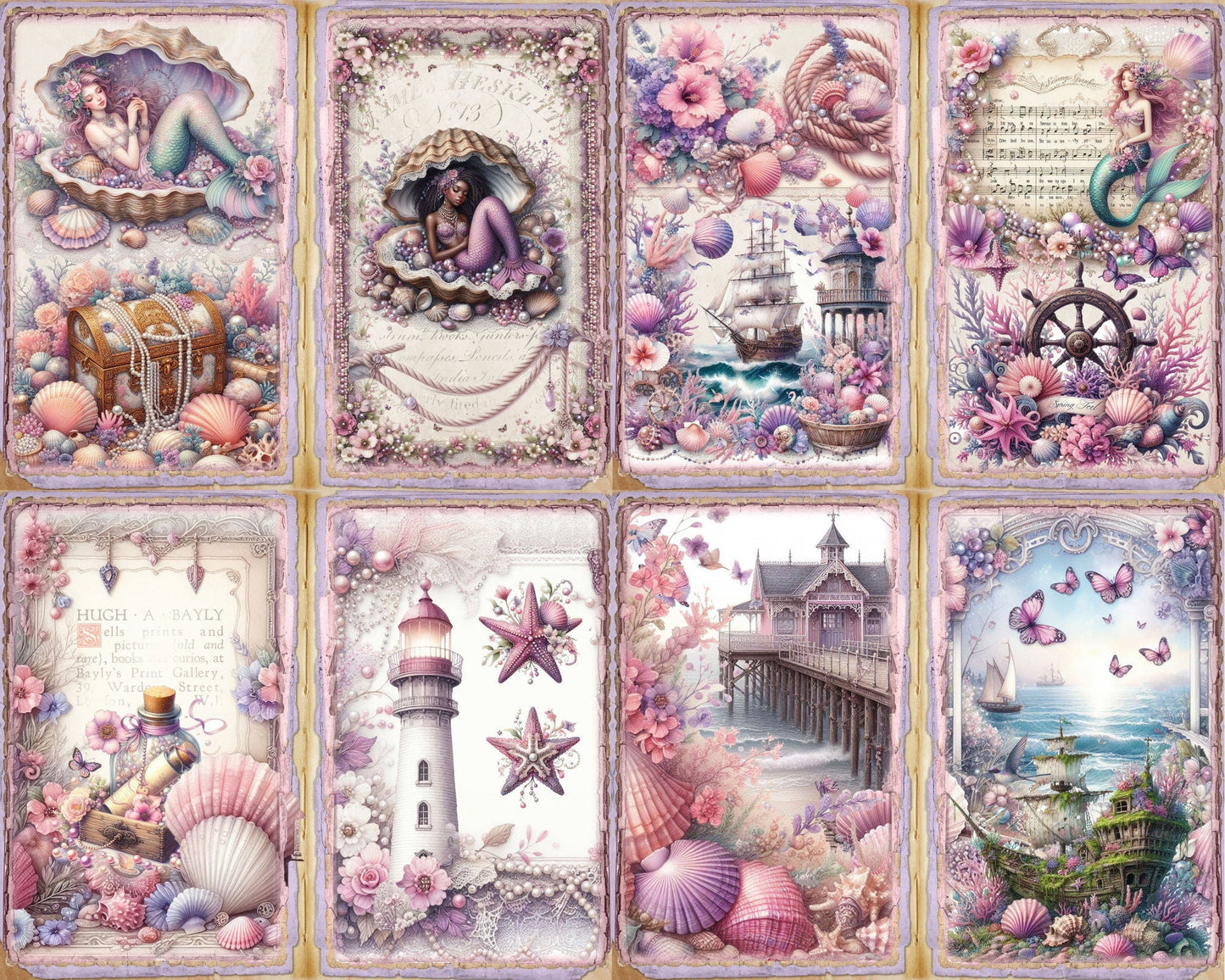 RELEASE PAPER | Pastel Ocean Treasures - Theme Pack Reusable Diamond Painting Release Paper