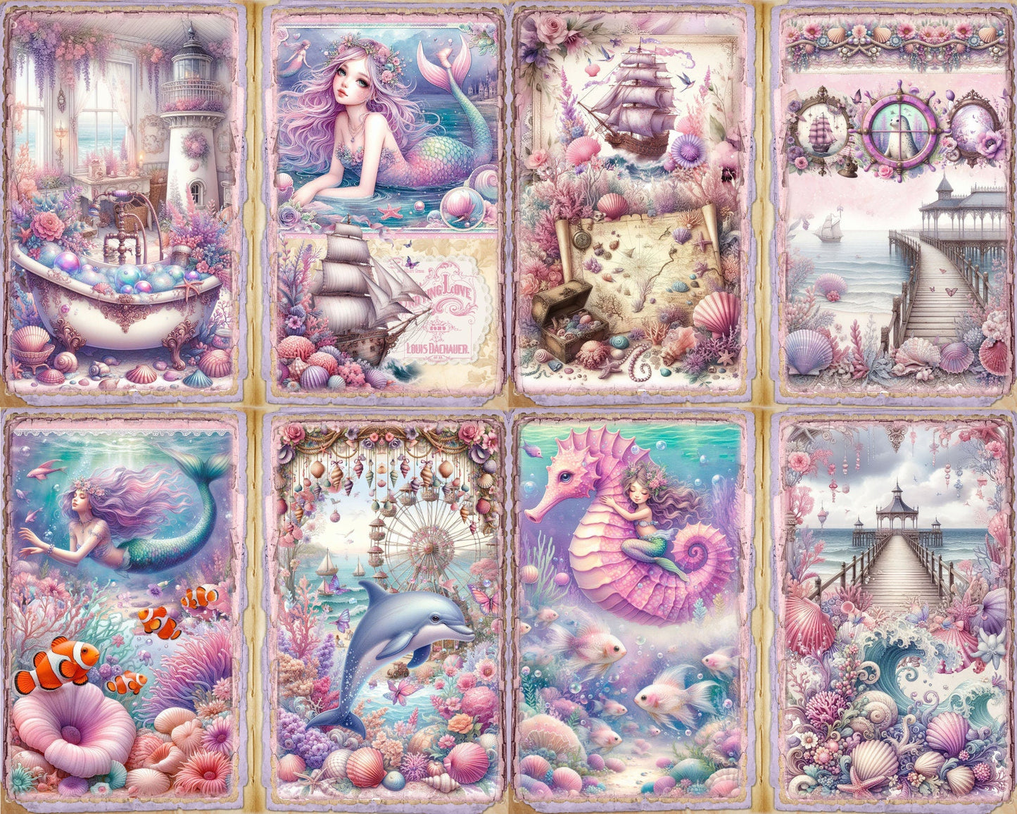 RELEASE PAPER | Pastel Ocean Treasures - Theme Pack Reusable Diamond Painting Release Paper