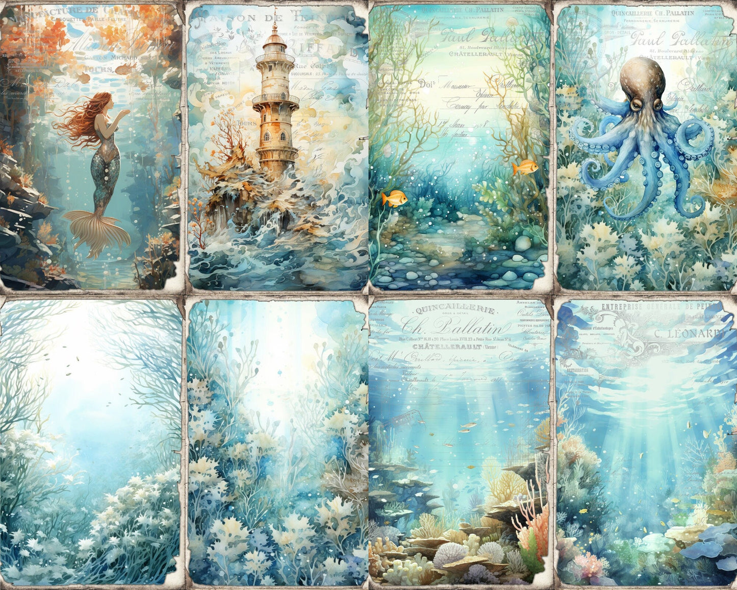 RELEASE PAPER | Mermaid Kingdom - Theme Pack Reusable Diamond Painting Release Paper