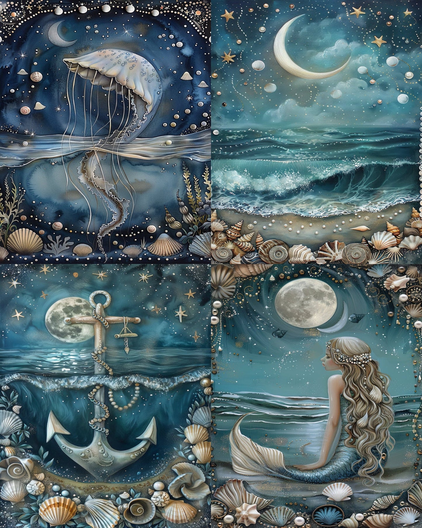 RELEASE PAPER | Moonlit Ocean - Theme Pack Reusable Diamond Painting Release Paper