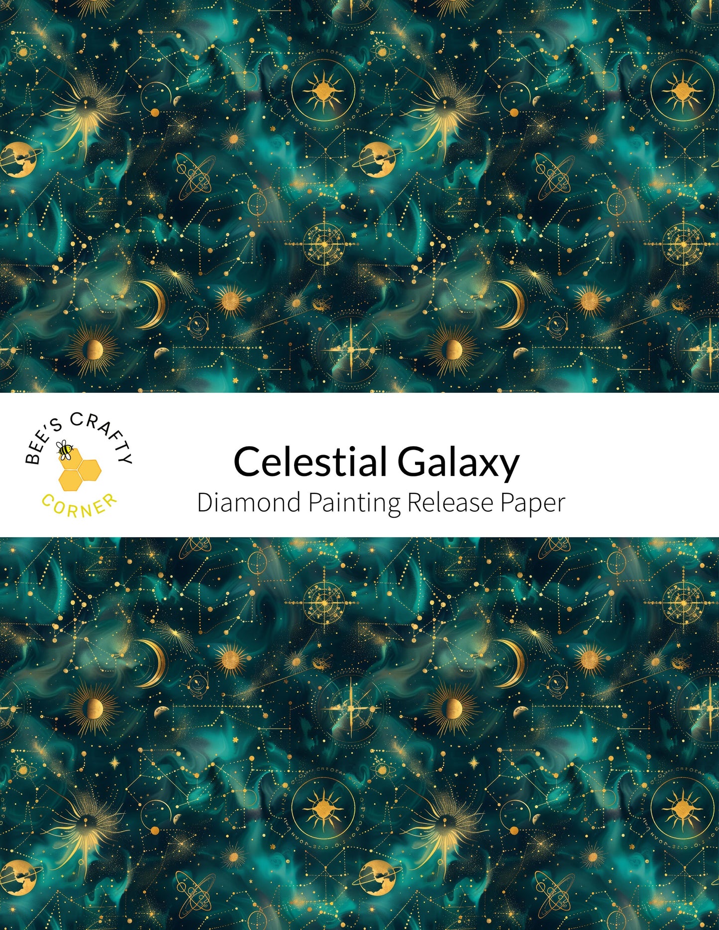 RELEASE PAPER | Celestial Galaxy - Reusable Patterned Diamond Painting Release Paper