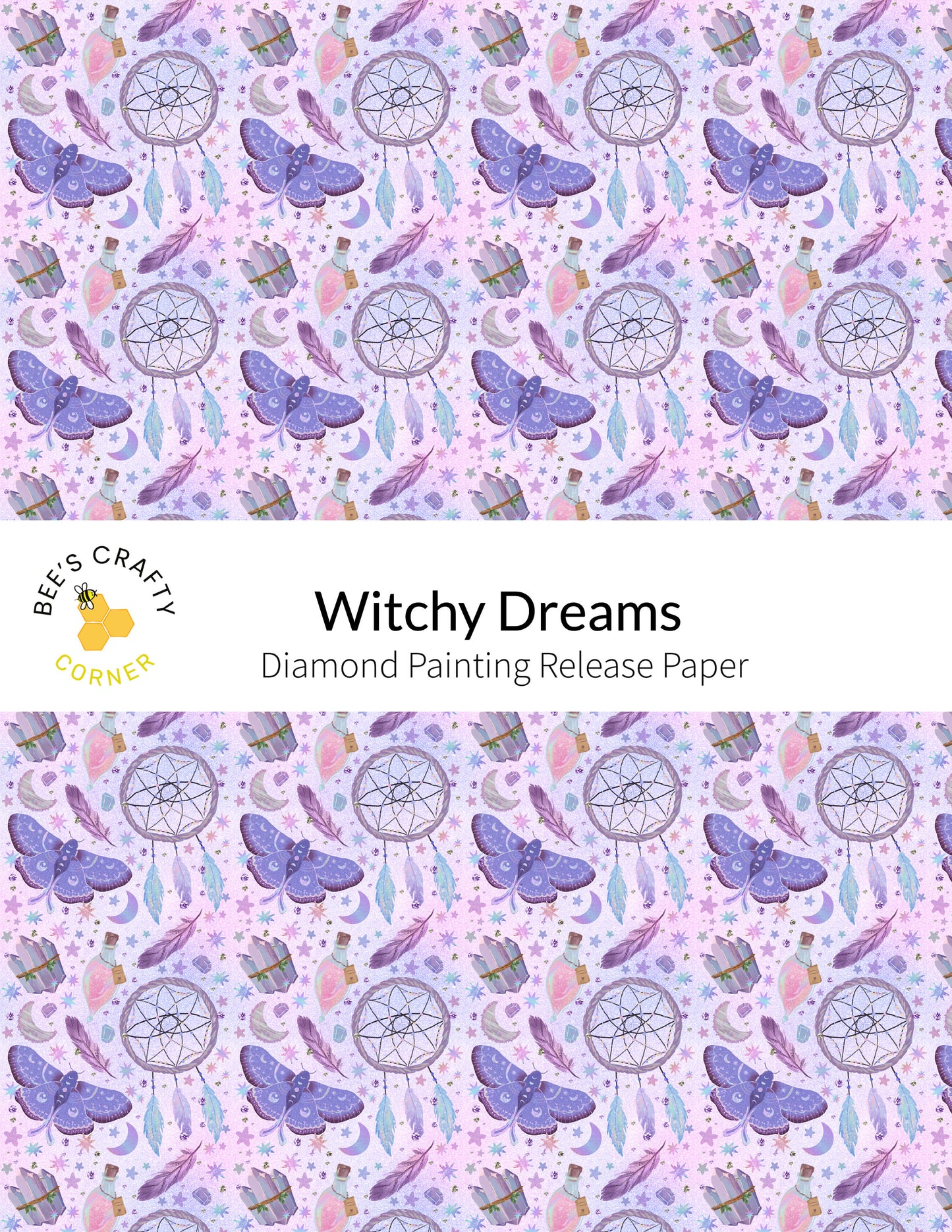 RELEASE PAPER | Witchy Dreams - Reusable Patterned Diamond Painting Release Paper