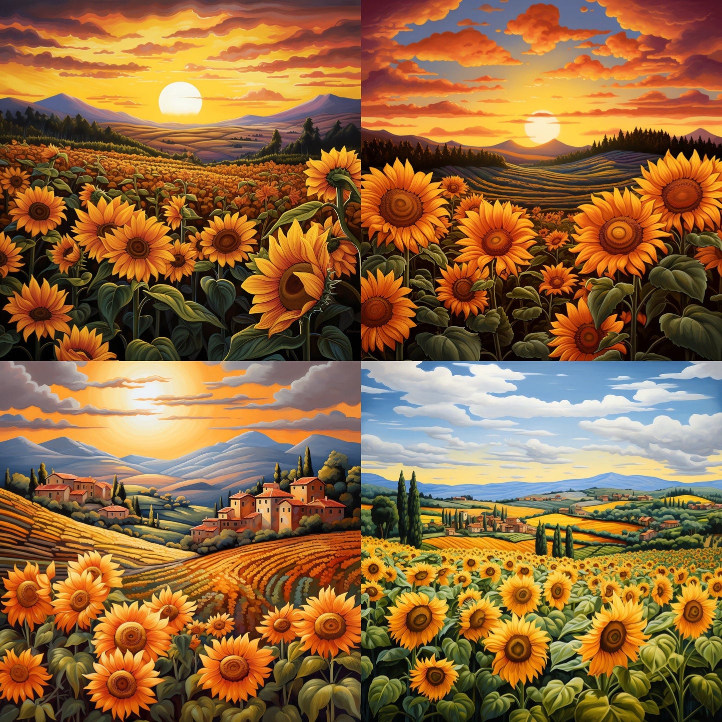 RELEASE PAPER | Sunflower Landscapes - Theme Pack Reusable Diamond Painting Release Paper