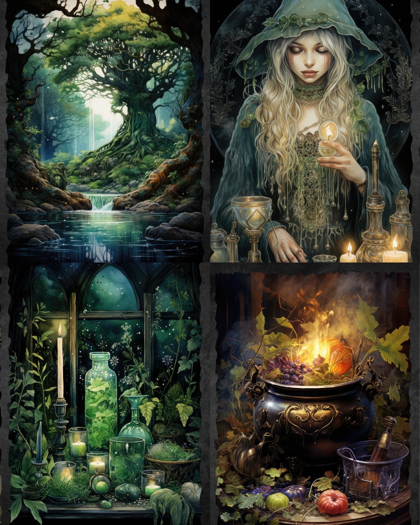 RELEASE PAPER | Forest Witch - Theme Pack Reusable Diamond Painting Release Paper