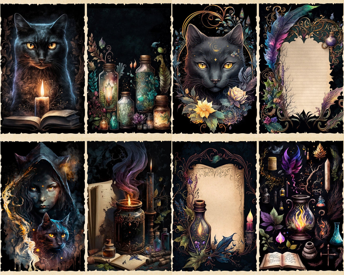 RELEASE PAPER | Witchcraft - Theme Pack Reusable Diamond Painting Release Paper
