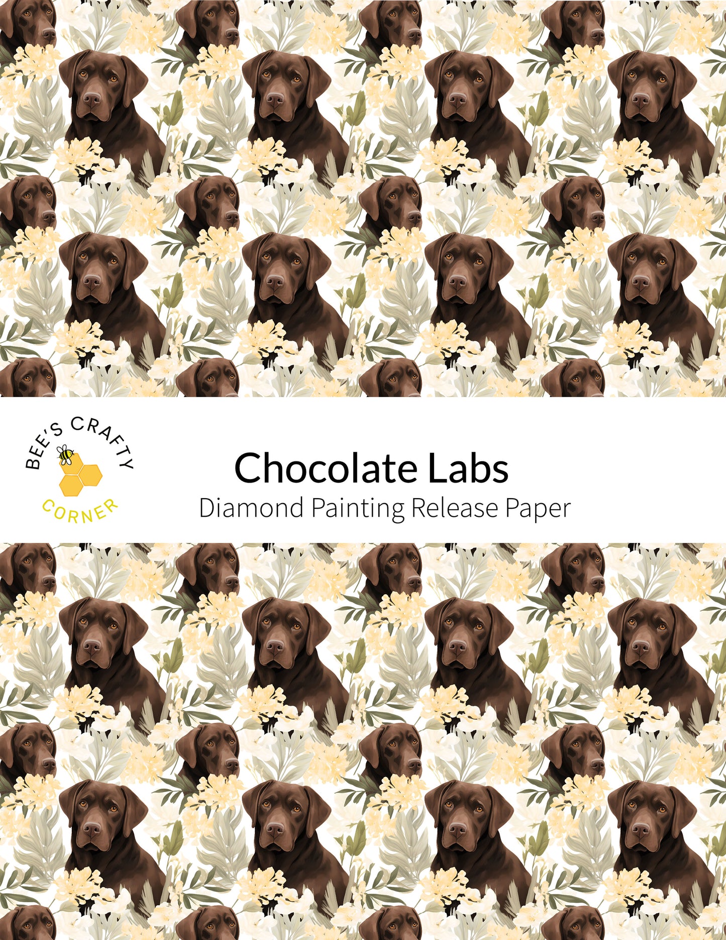 RELEASE PAPER | Chocolate Labs - Reusable Patterned Diamond Painting Release Paper