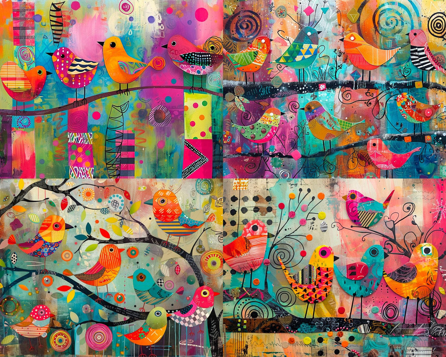 RELEASE PAPER | Colourful Birds - Theme Pack Reusable Diamond Painting Release Paper