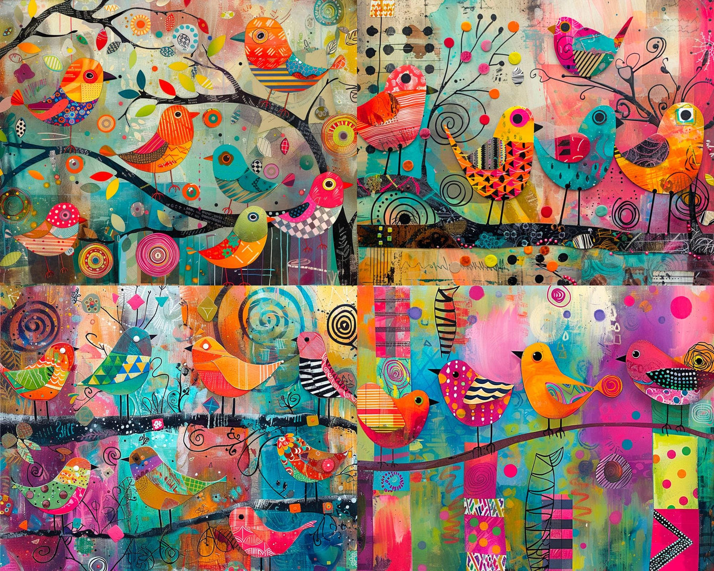 RELEASE PAPER | Colourful Birds - Theme Pack Reusable Diamond Painting Release Paper