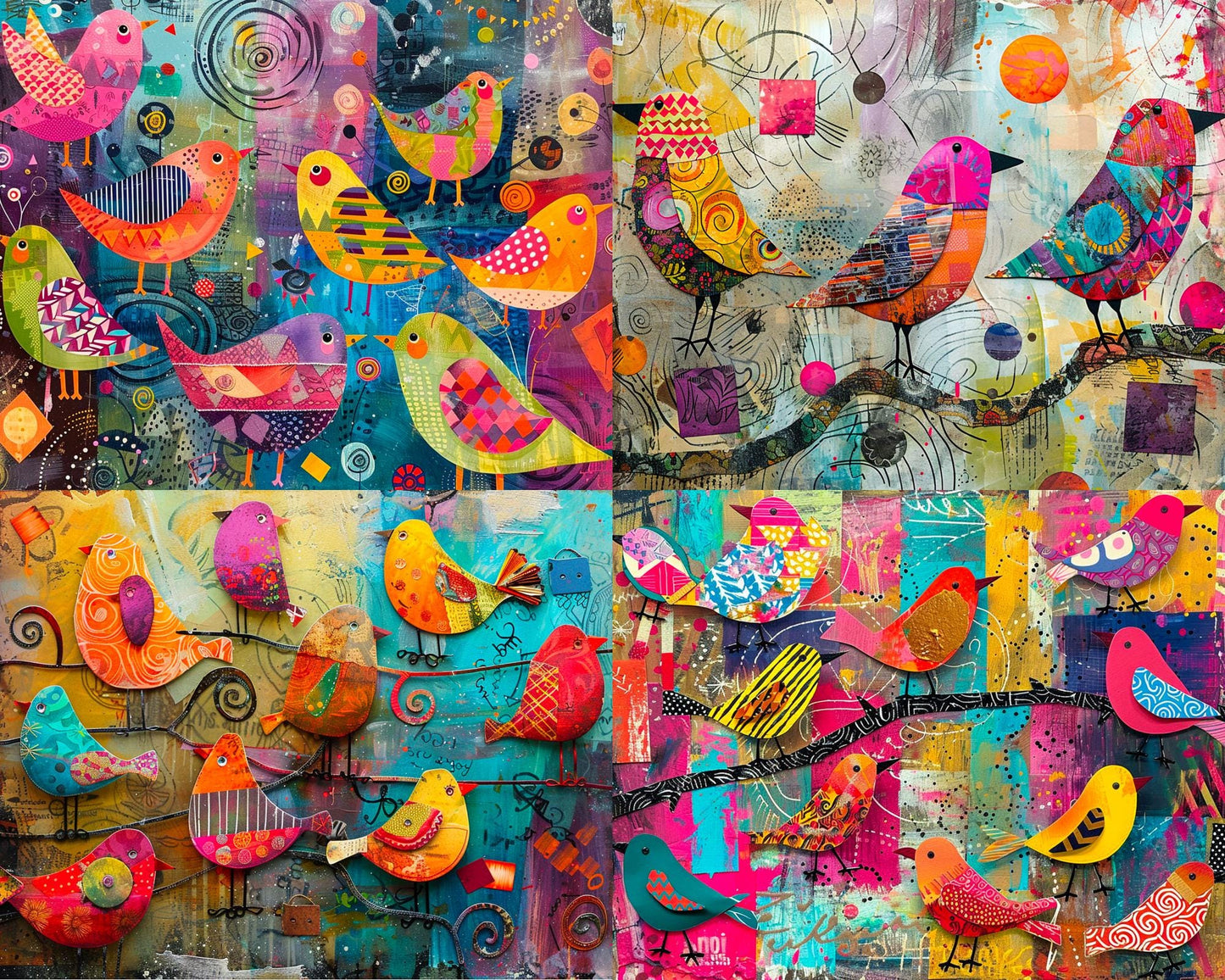 RELEASE PAPER | Colourful Birds - Theme Pack Reusable Diamond Painting Release Paper
