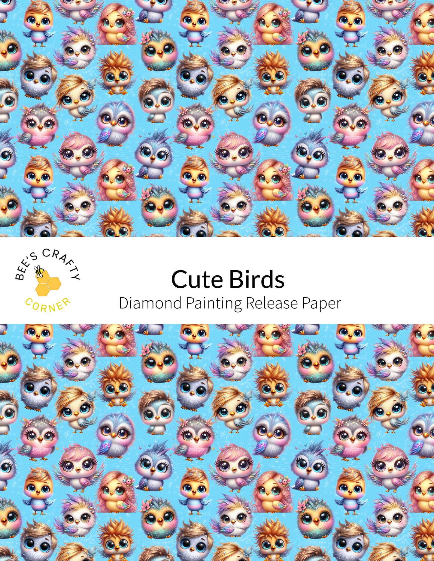 RELEASE PAPER | Cute Birds - Reusable Patterned Diamond Painting Release Paper