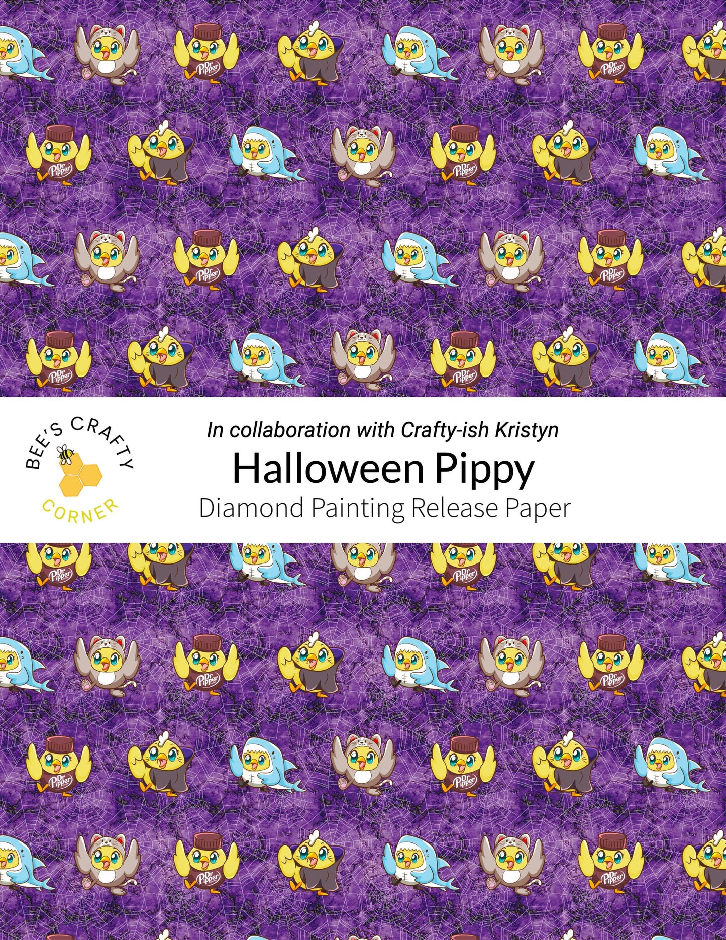 RELEASE PAPER | Halloween Pippy - Reusable Patterned Diamond Painting Release Paper