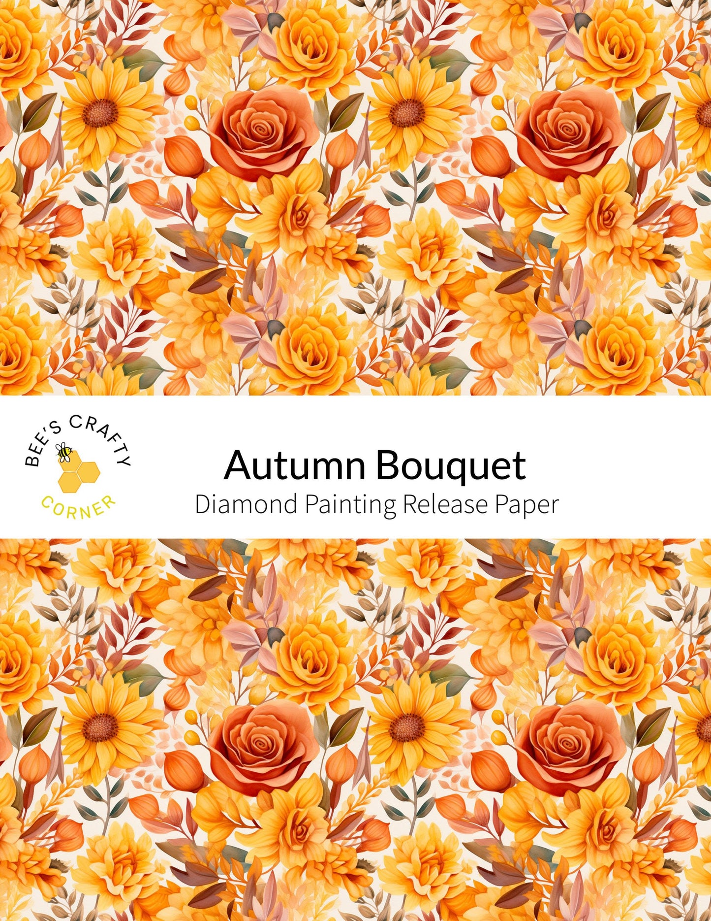 RELEASE PAPER | Autumn Bouquet - Reusable Patterned Diamond Painting Release Paper