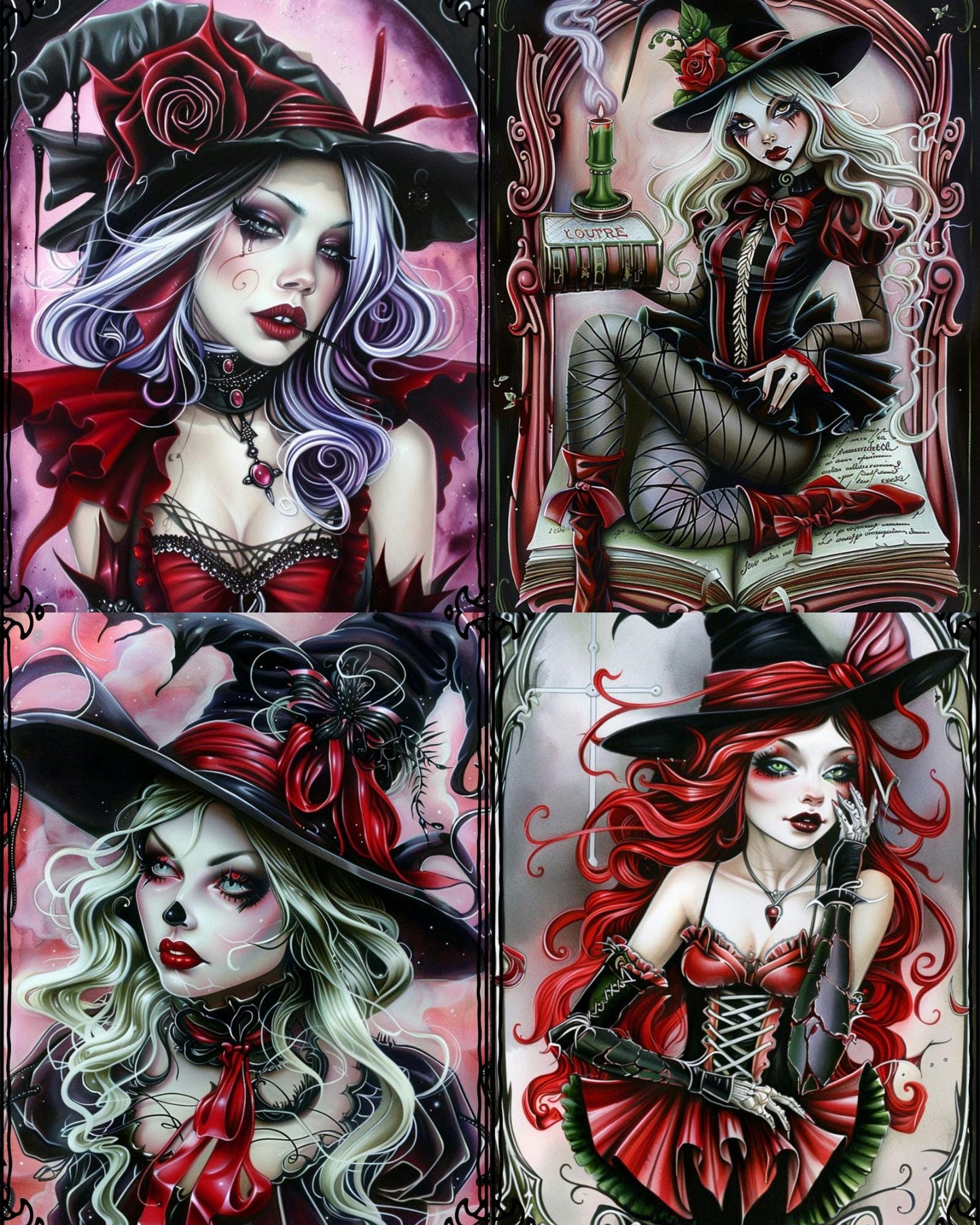 RELEASE PAPER | Witchy Girls - Theme Pack Reusable Diamond Painting Release Paper