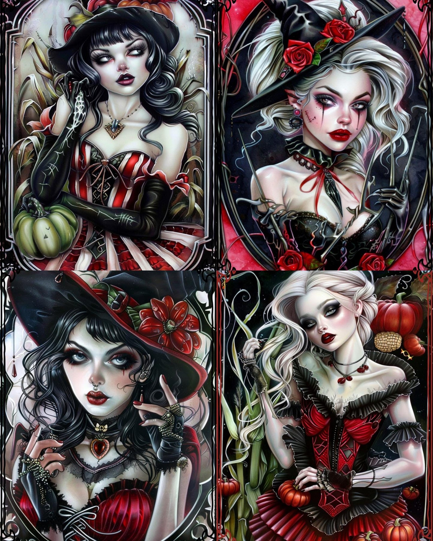 RELEASE PAPER | Witchy Girls - Theme Pack Reusable Diamond Painting Release Paper
