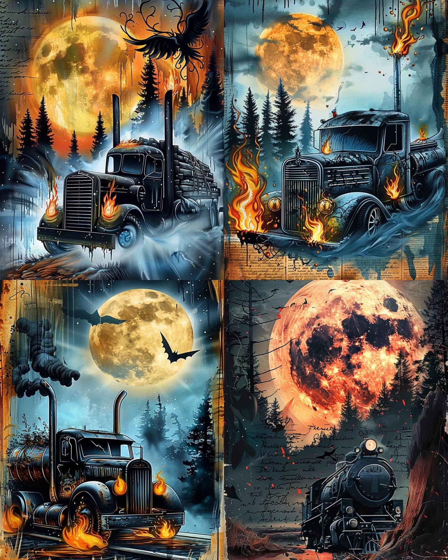 RELEASE PAPER | Halloween Night Ride - Theme Pack Reusable Diamond Painting Release Paper