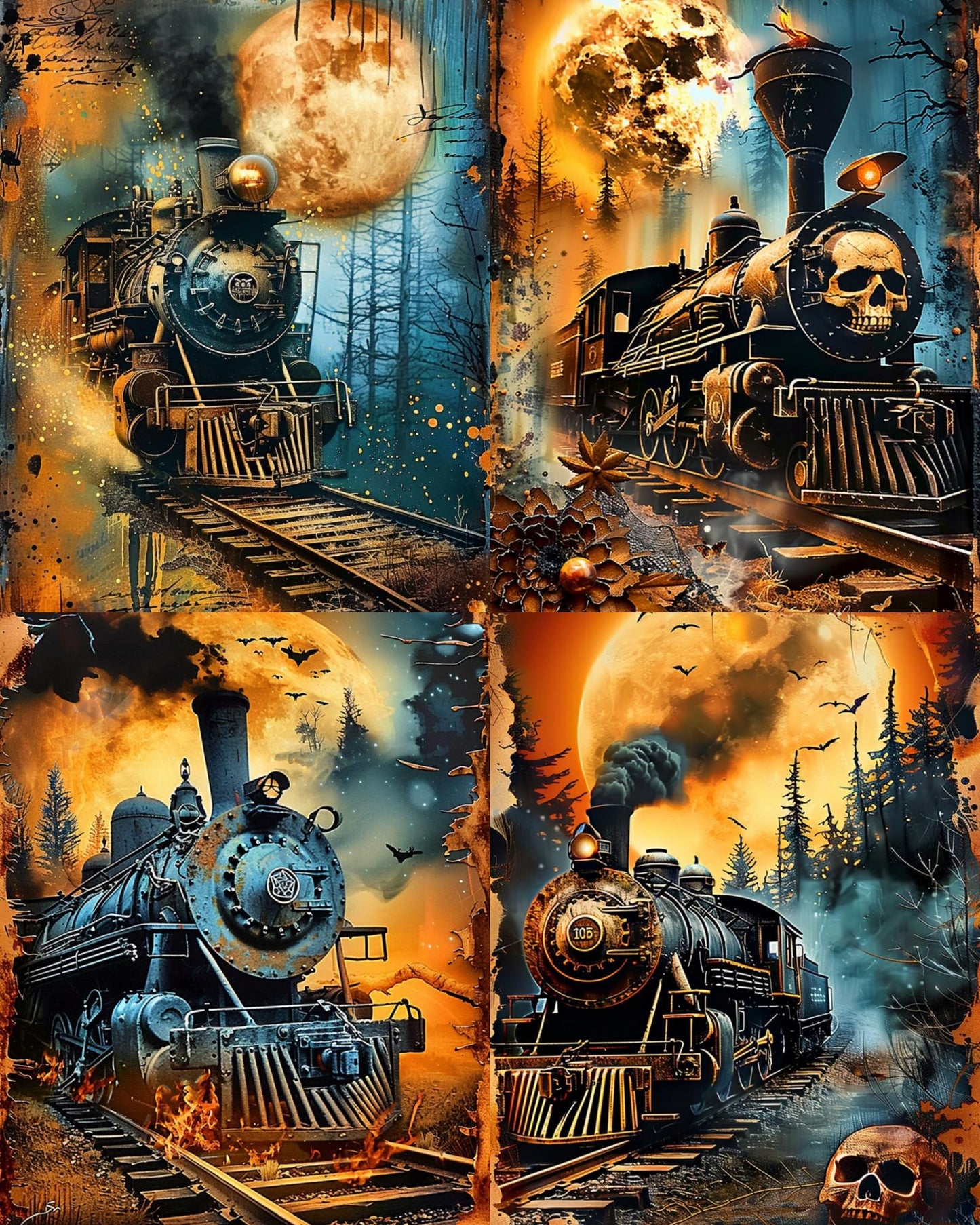 RELEASE PAPER | Halloween Night Ride - Theme Pack Reusable Diamond Painting Release Paper
