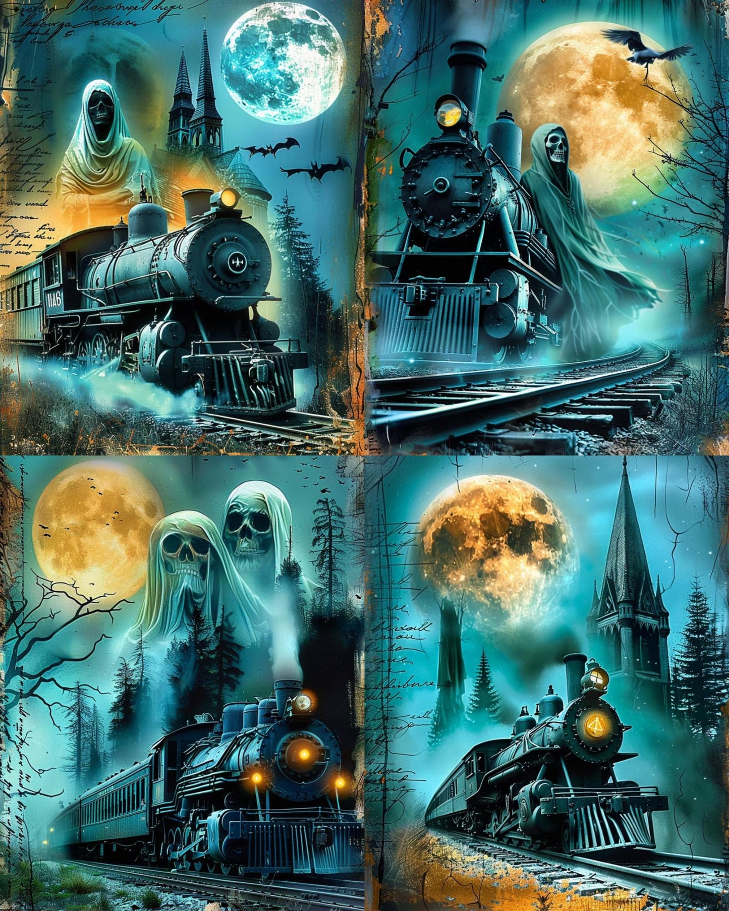 RELEASE PAPER | Halloween Night Ride - Theme Pack Reusable Diamond Painting Release Paper