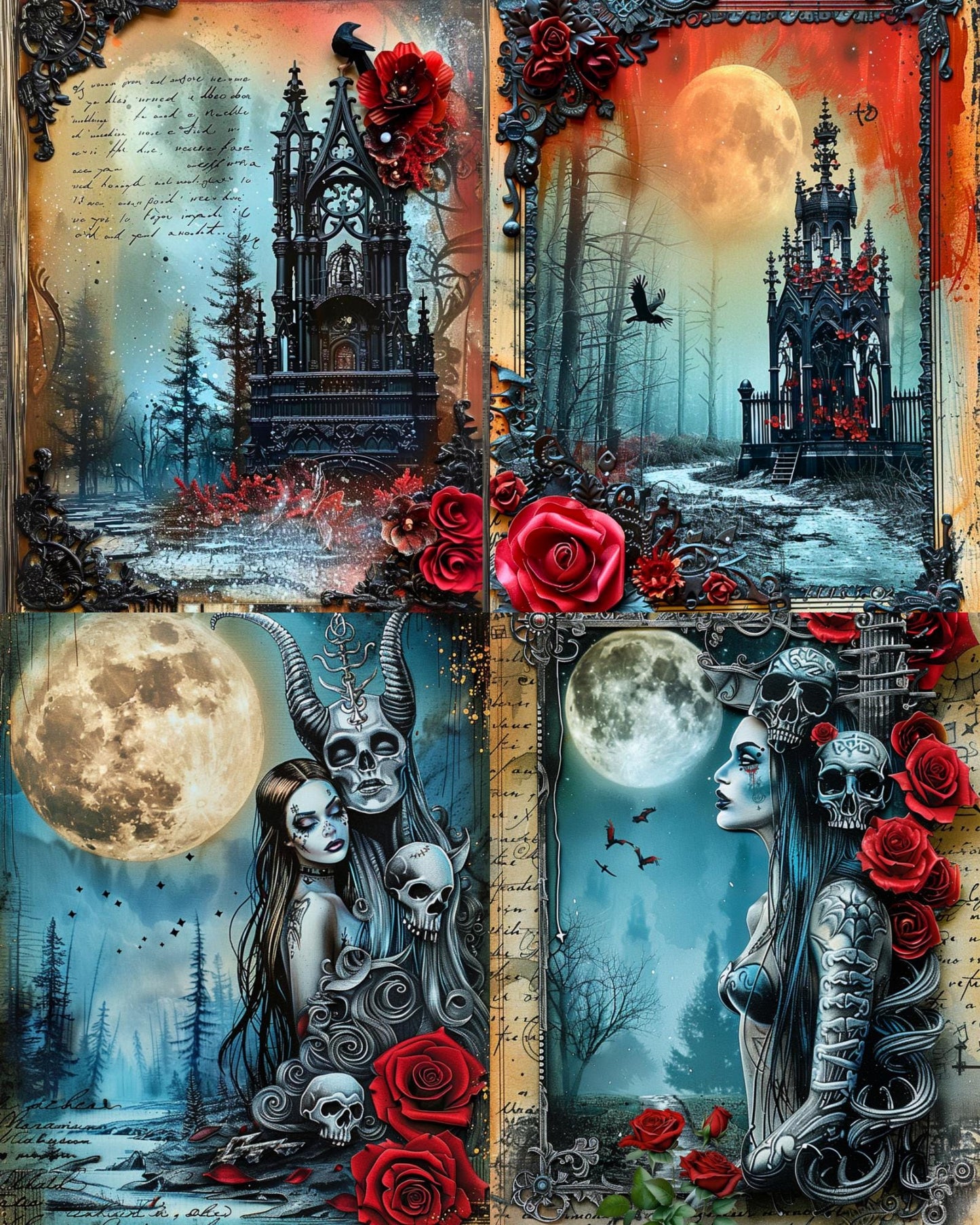 RELEASE PAPER | Blood Raven - Theme Pack Reusable Diamond Painting Release Paper