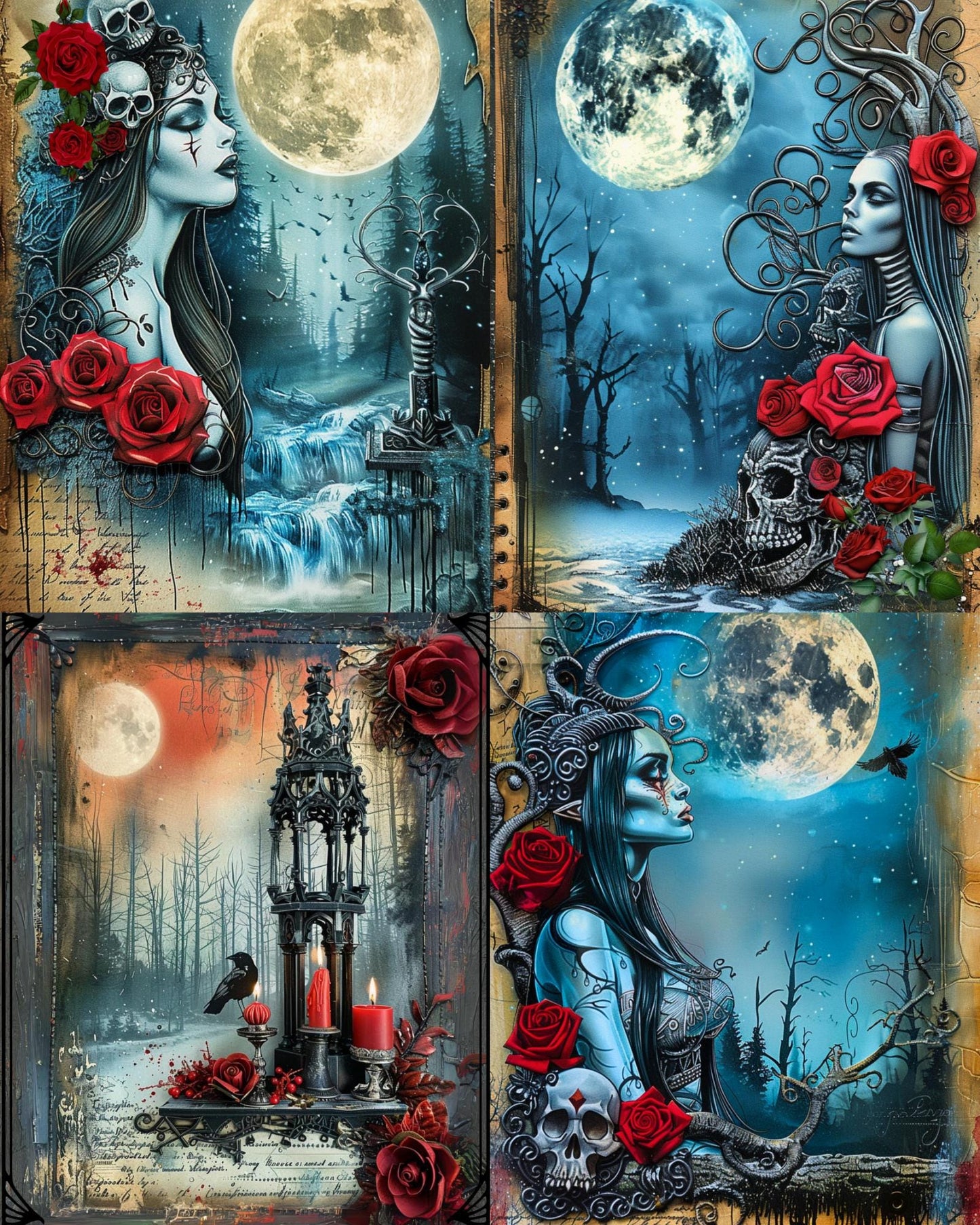 RELEASE PAPER | Blood Raven - Theme Pack Reusable Diamond Painting Release Paper