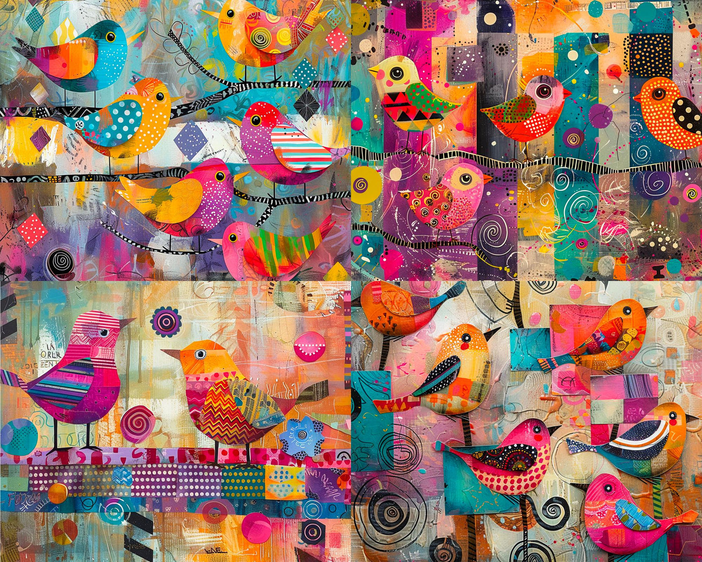 RELEASE PAPER | Colourful Birds - Theme Pack Reusable Diamond Painting Release Paper