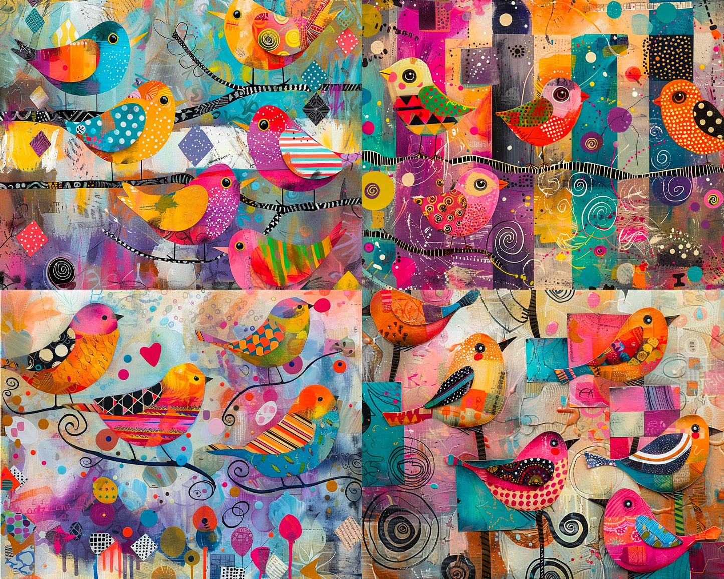 RELEASE PAPER | Colourful Birds - Theme Pack Reusable Diamond Painting Release Paper