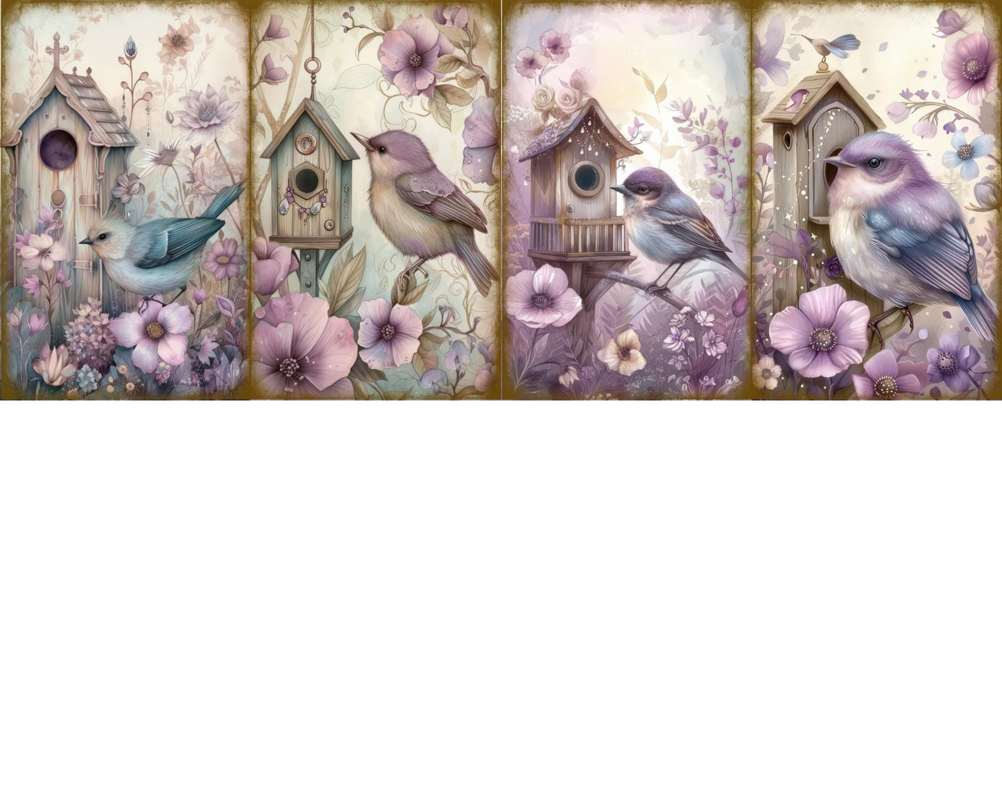 RELEASE PAPER | Floral Birdhouses - Theme Pack Reusable Diamond Painting Release Paper
