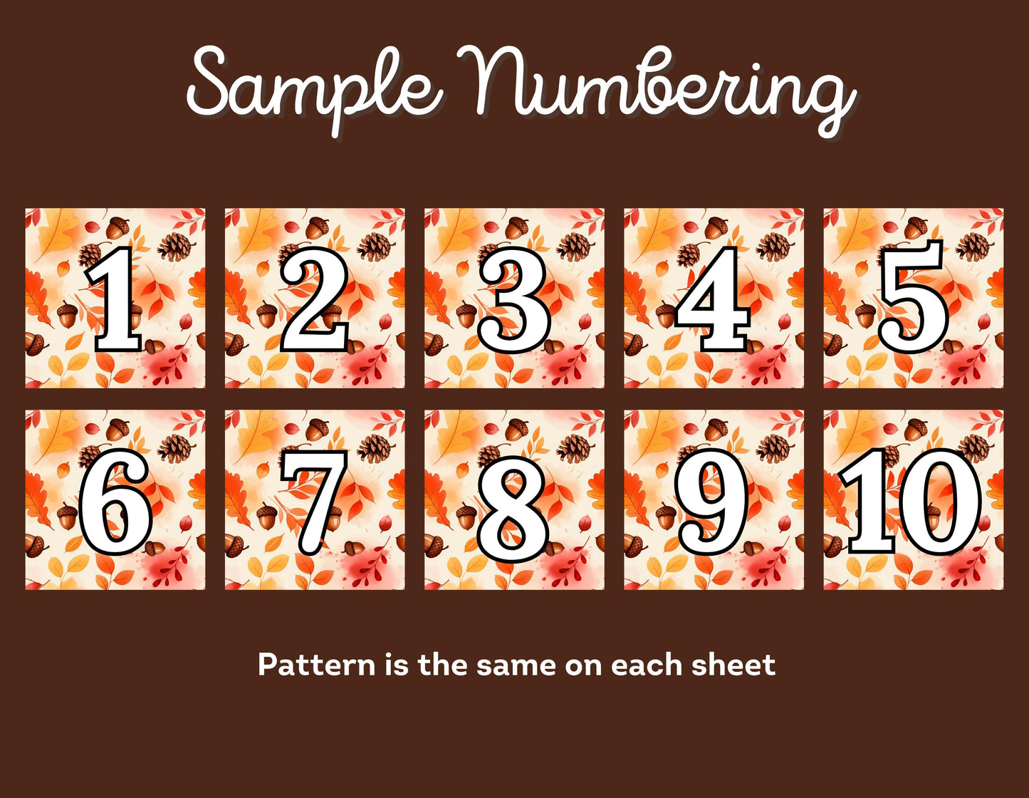 RELEASE PAPER | Fall Foliage - Numbered Diamond Painting Release Paper