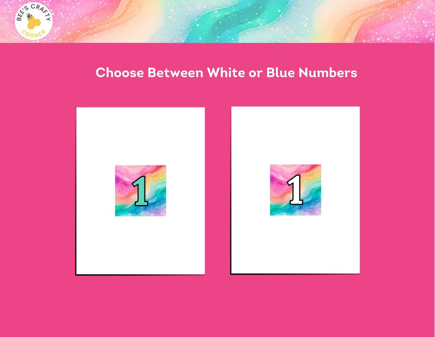 RELEASE PAPER | Watercolour Rainbow - Numbered Diamond Painting Release Paper
