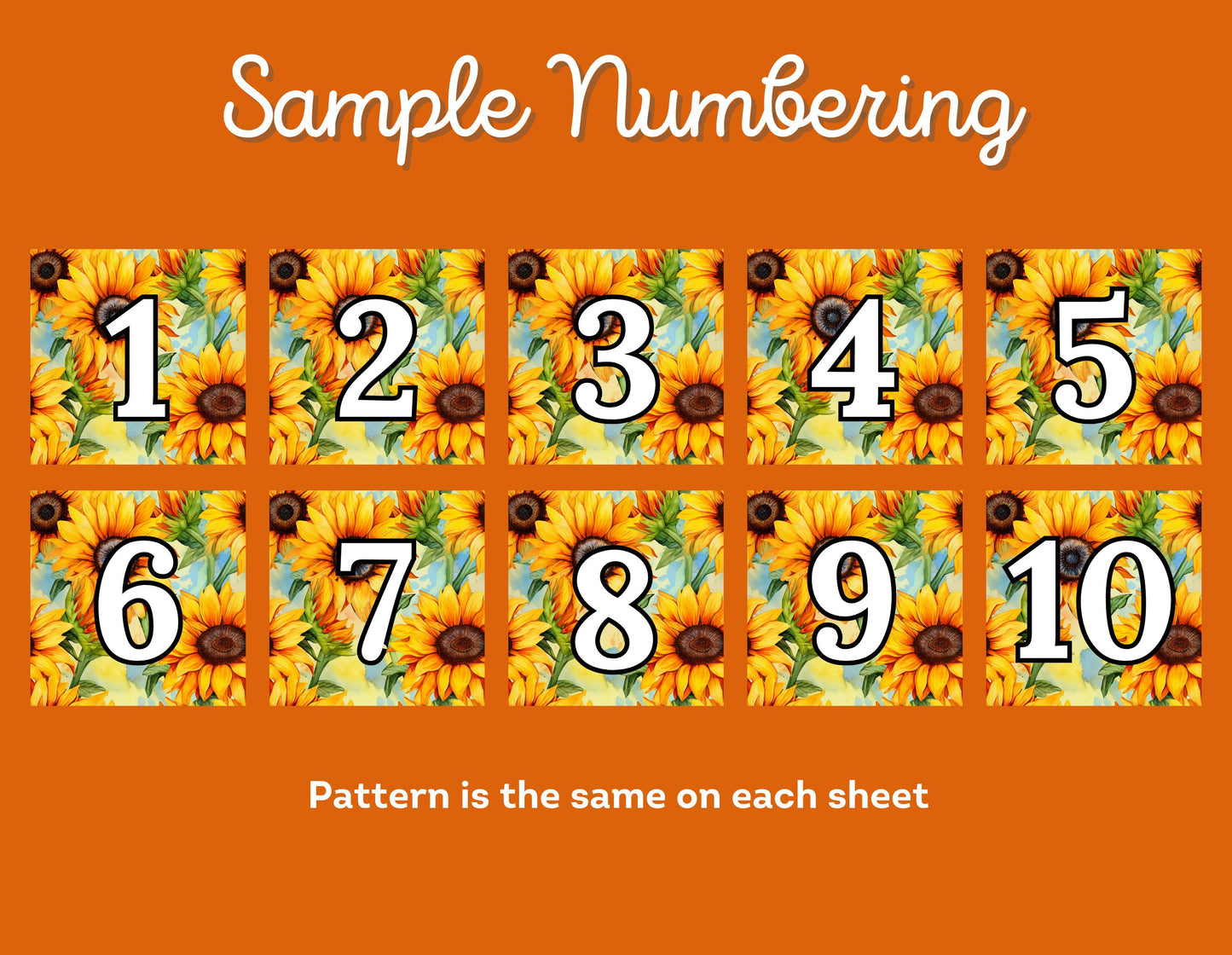 RELEASE PAPER | Vibrant Sunflowers - Numbered Diamond Painting Release Paper