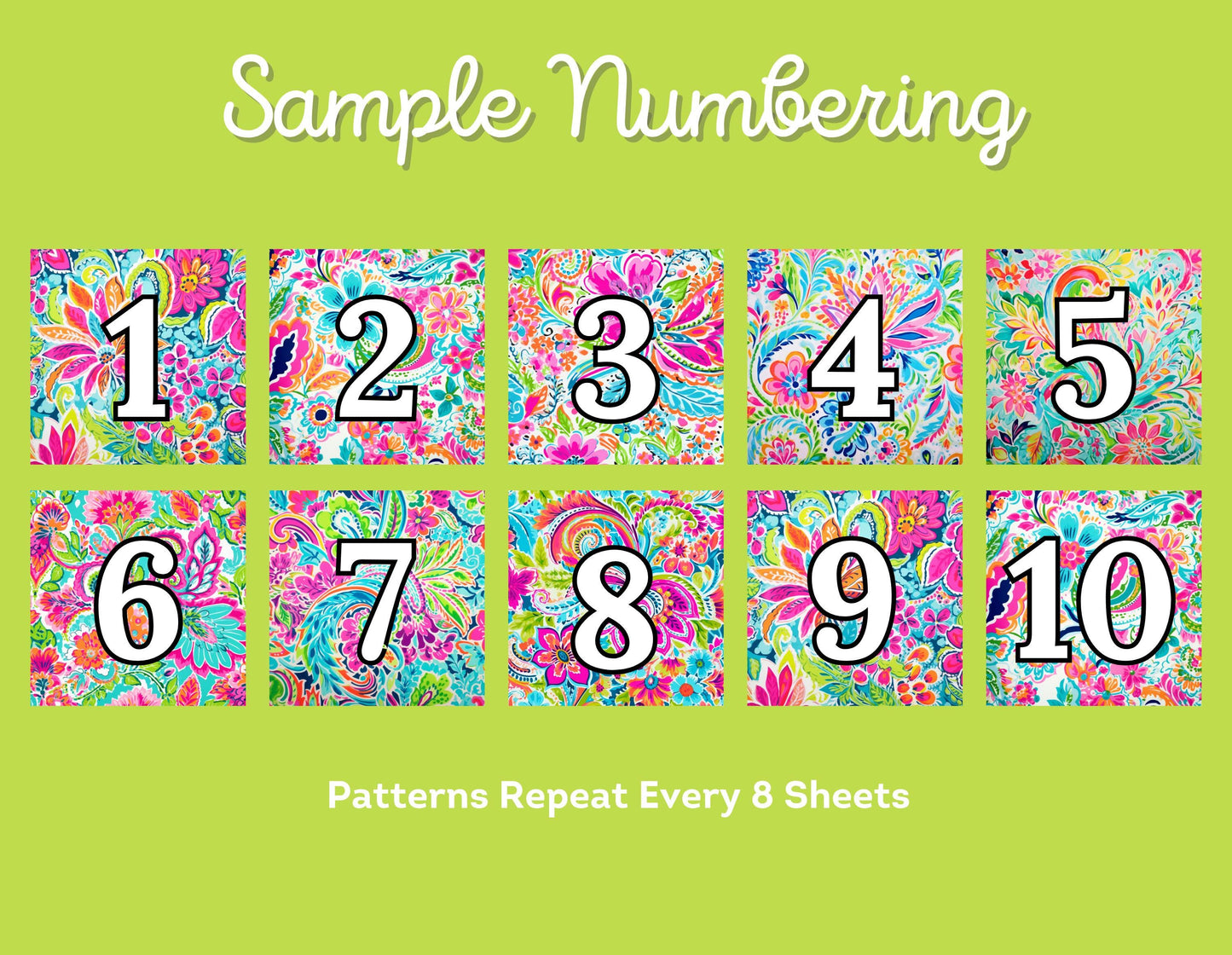 RELEASE PAPER | Preppy Paisley - Numbered Diamond Painting Release Paper