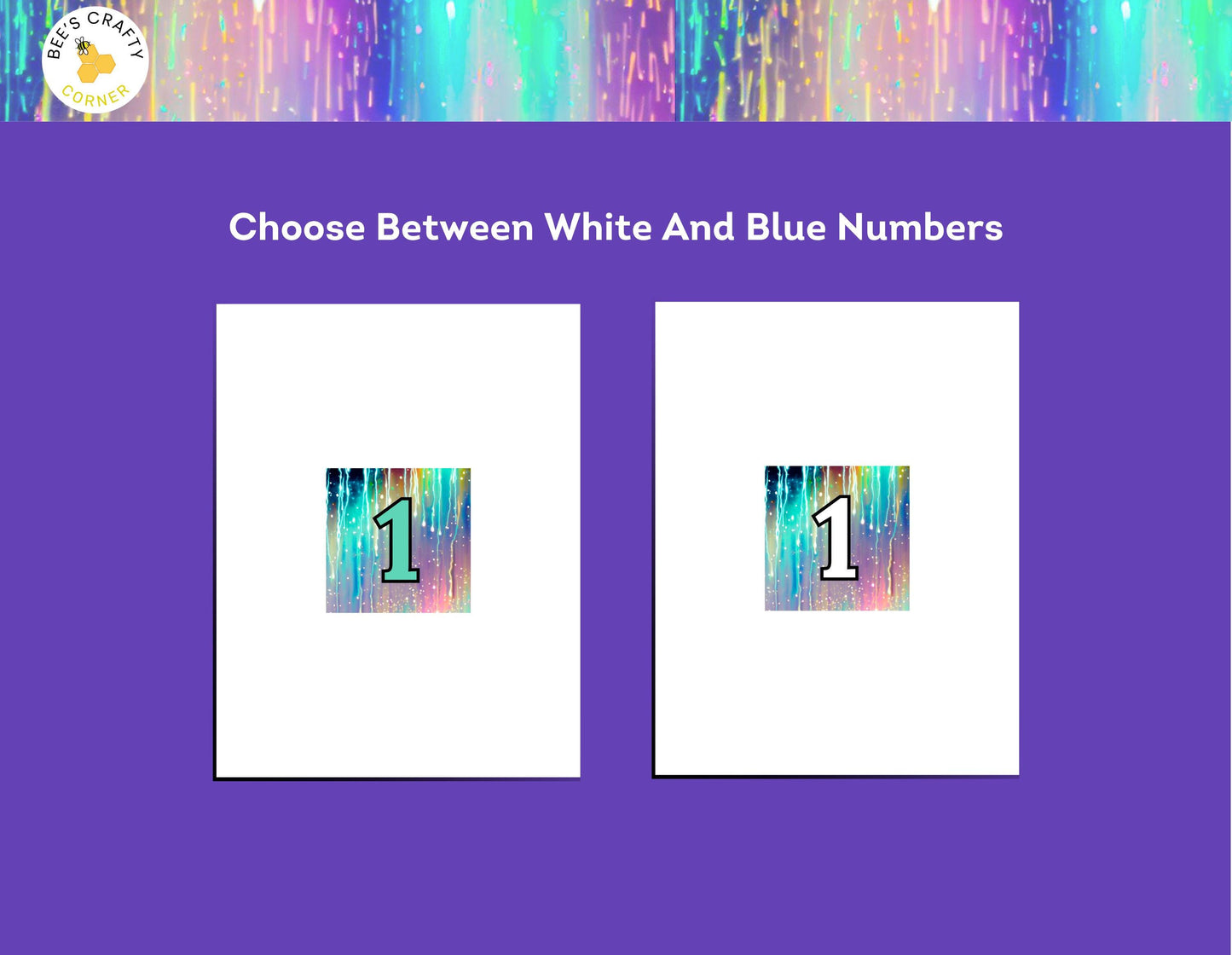 RELEASE PAPER | Electric Rain - Numbered Diamond Painting Release Paper