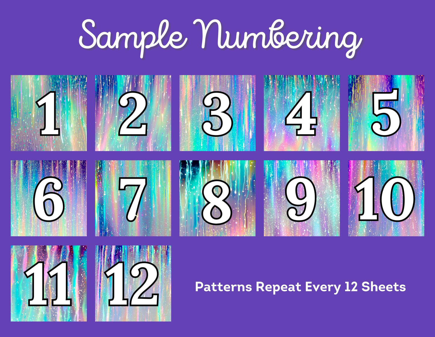 RELEASE PAPER | Electric Rain - Numbered Diamond Painting Release Paper