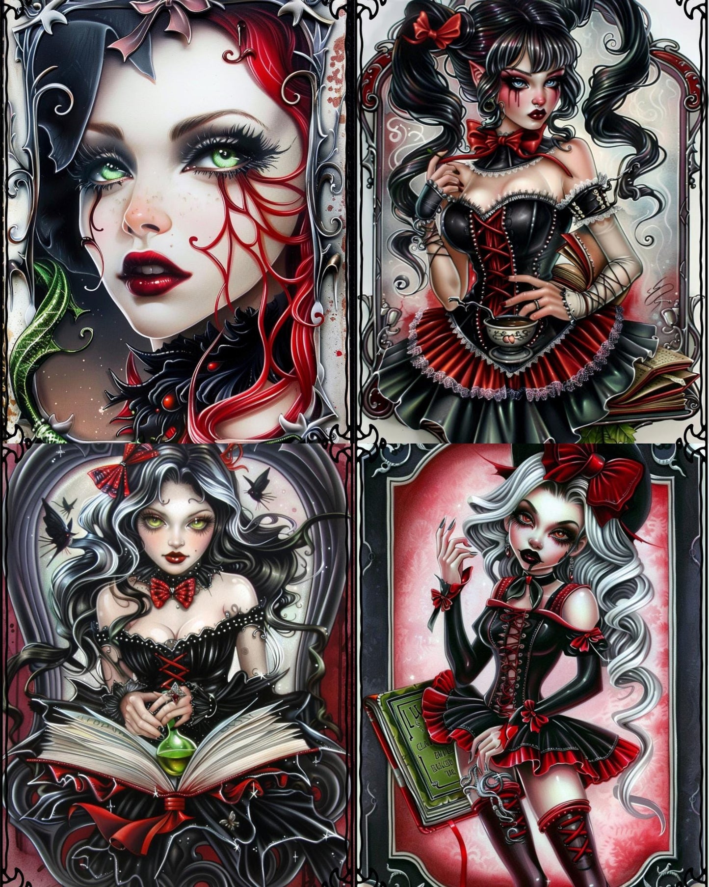 RELEASE PAPER | Vampire Girls - Theme Pack Reusable Diamond Painting Release Paper