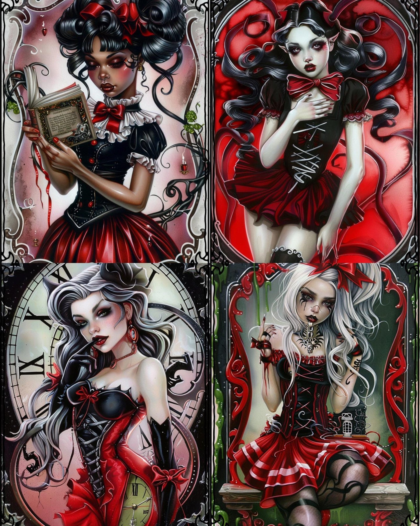 RELEASE PAPER | Vampire Girls - Theme Pack Reusable Diamond Painting Release Paper