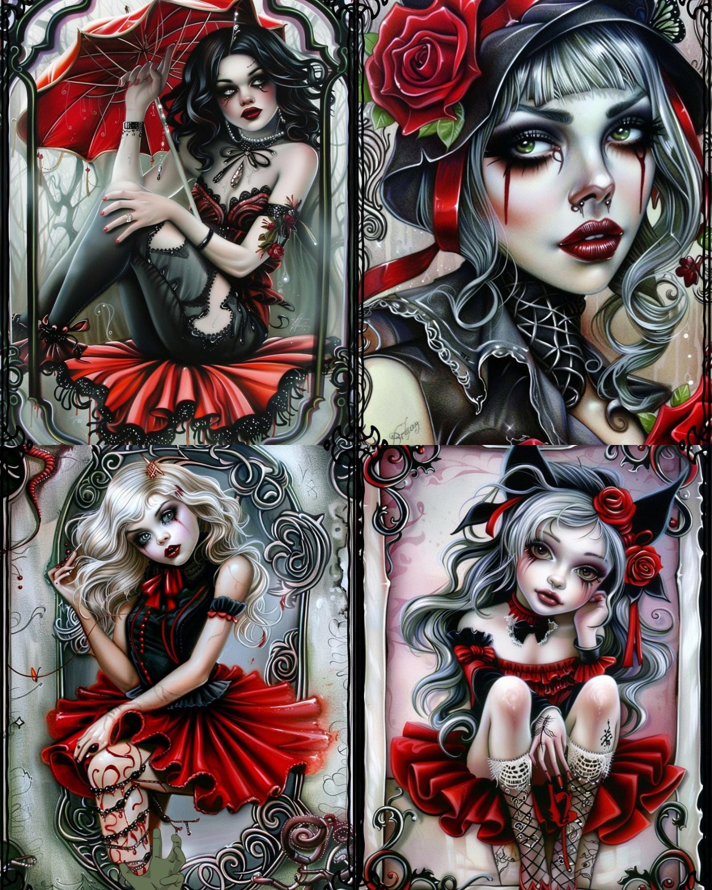 RELEASE PAPER | Vampire Girls - Theme Pack Reusable Diamond Painting Release Paper