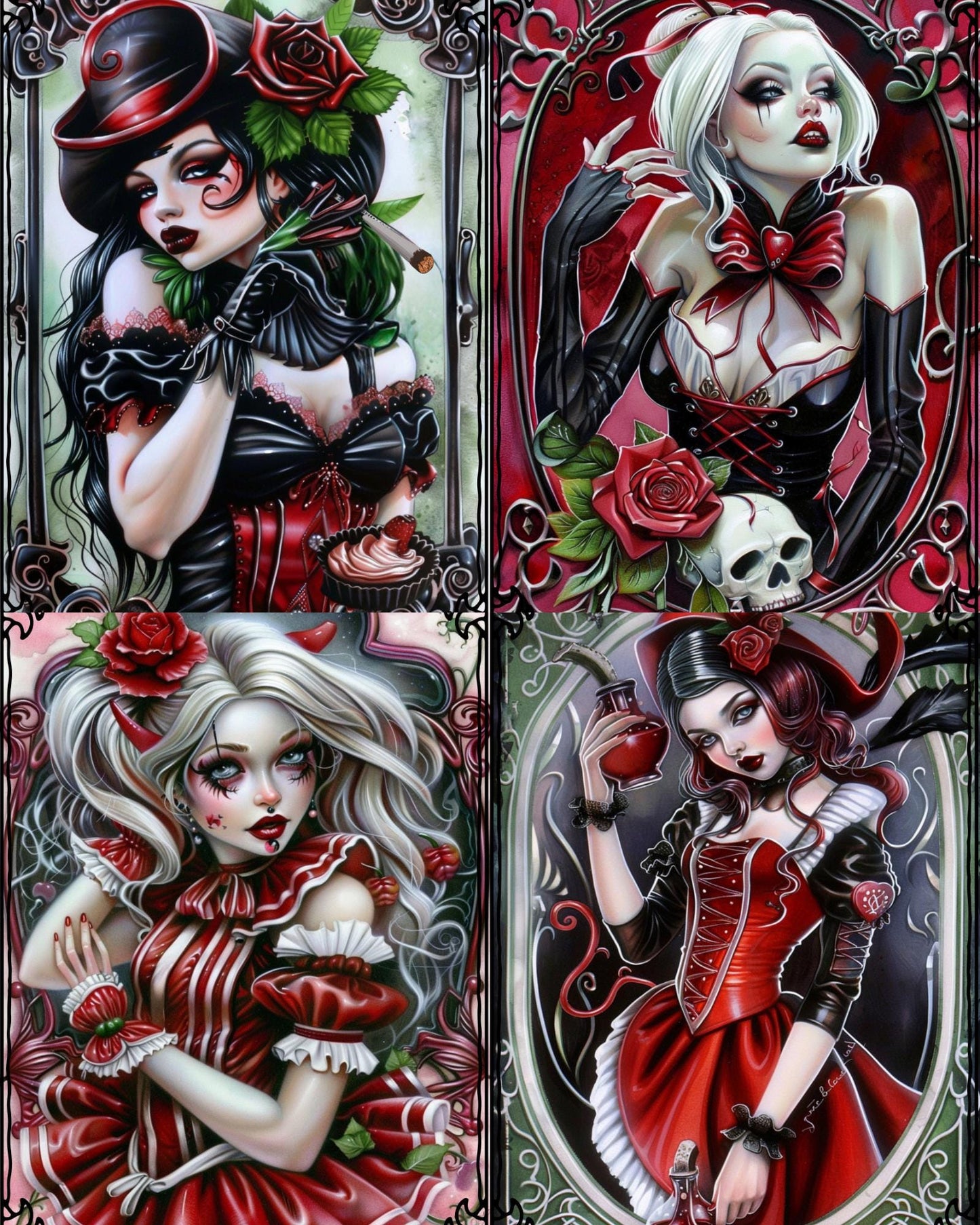 RELEASE PAPER | Vampire Girls - Theme Pack Reusable Diamond Painting Release Paper